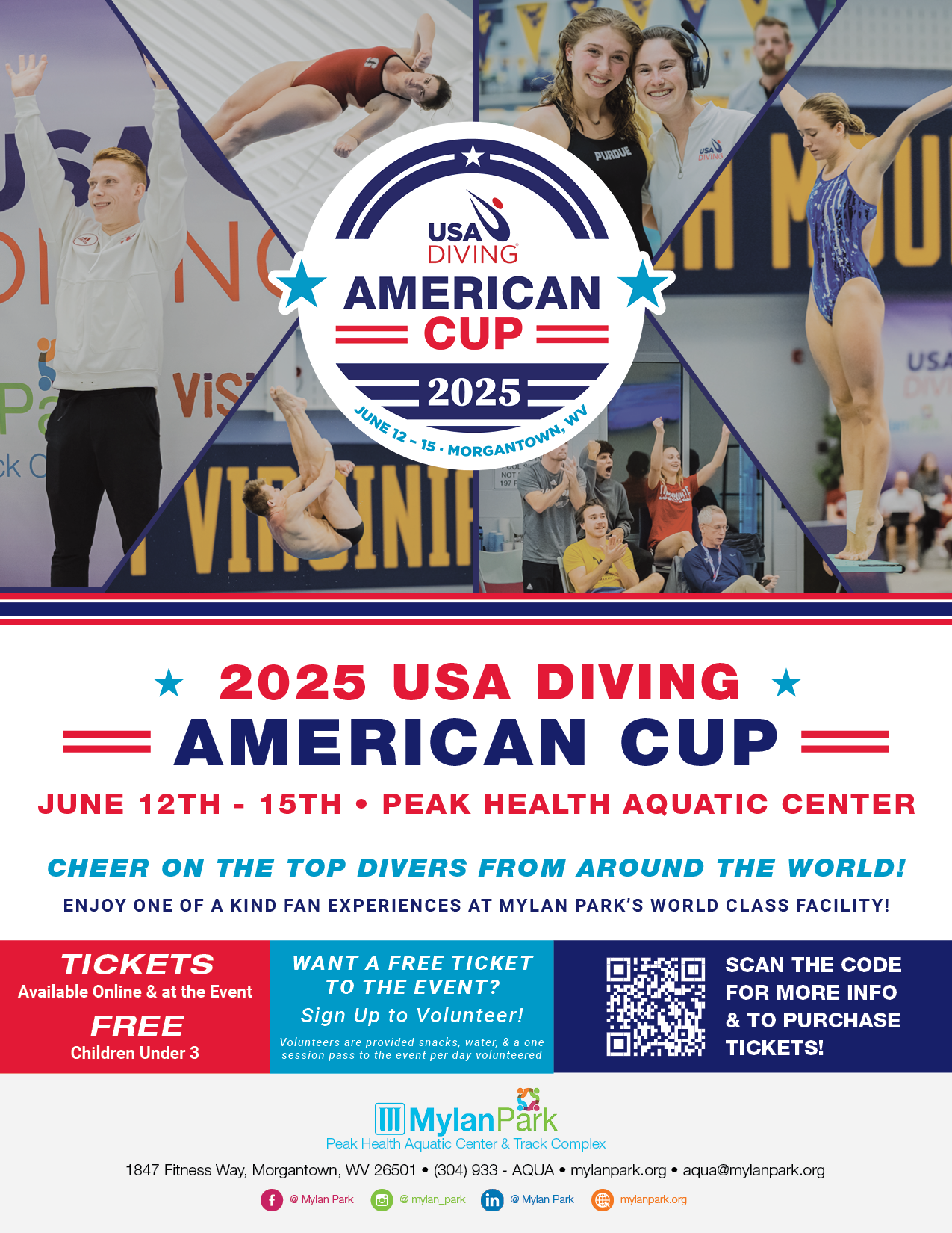 USA Diving American Cup Flyer Design