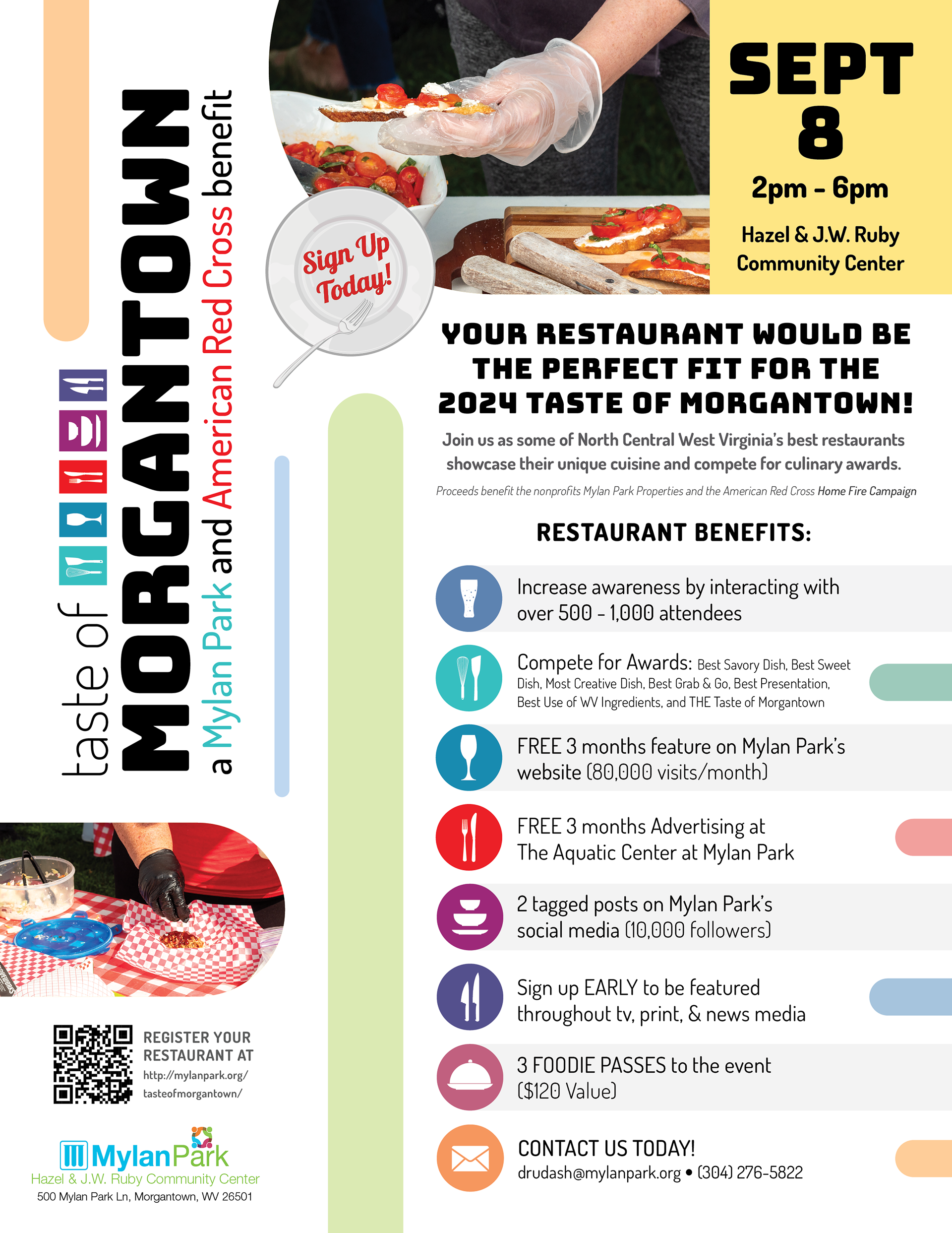 2024 Taste of Morgantown Restaurant Recruitment Flyer
