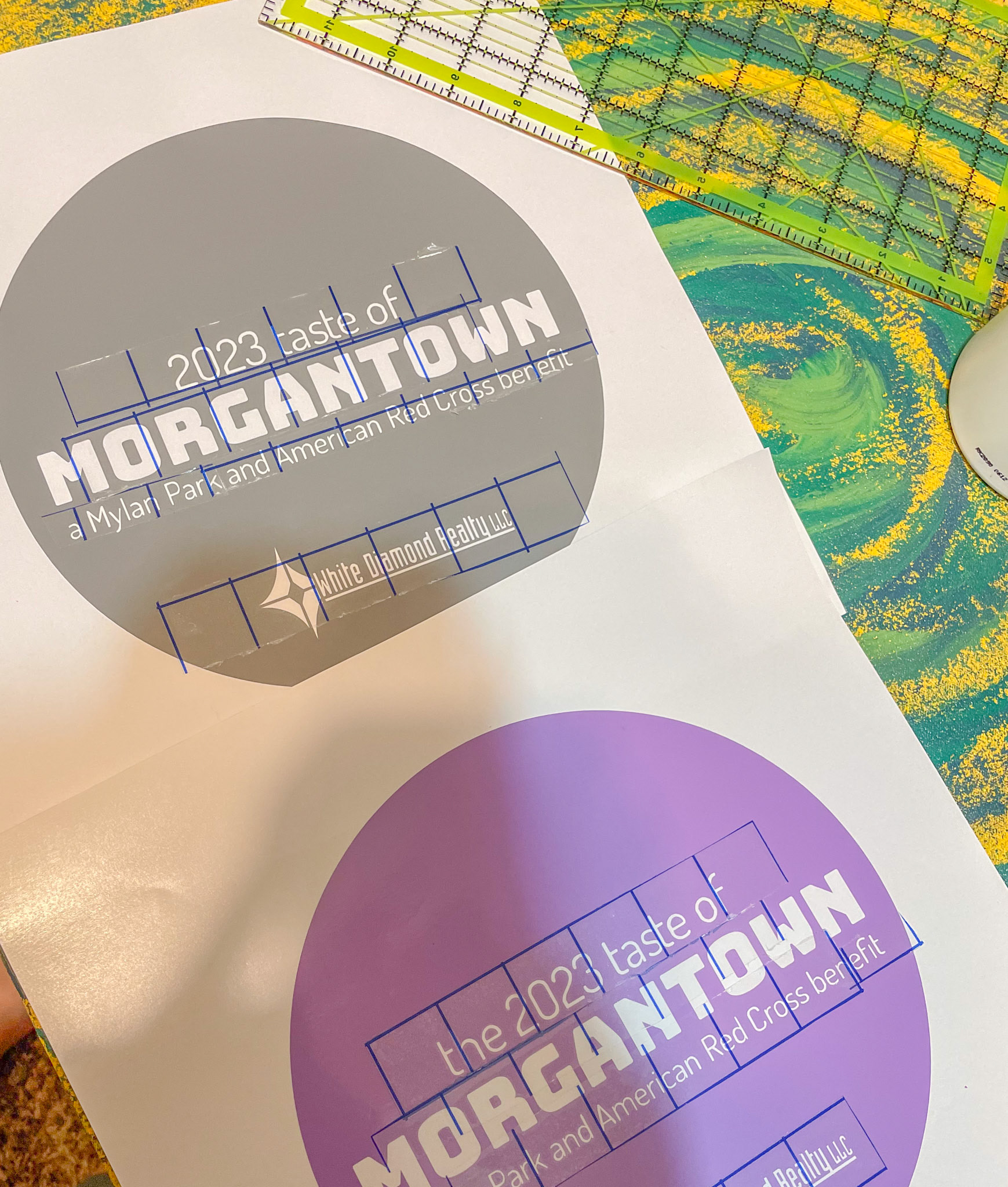 2023 Taste of Morgantown Award Plate Vinyl Stencils
