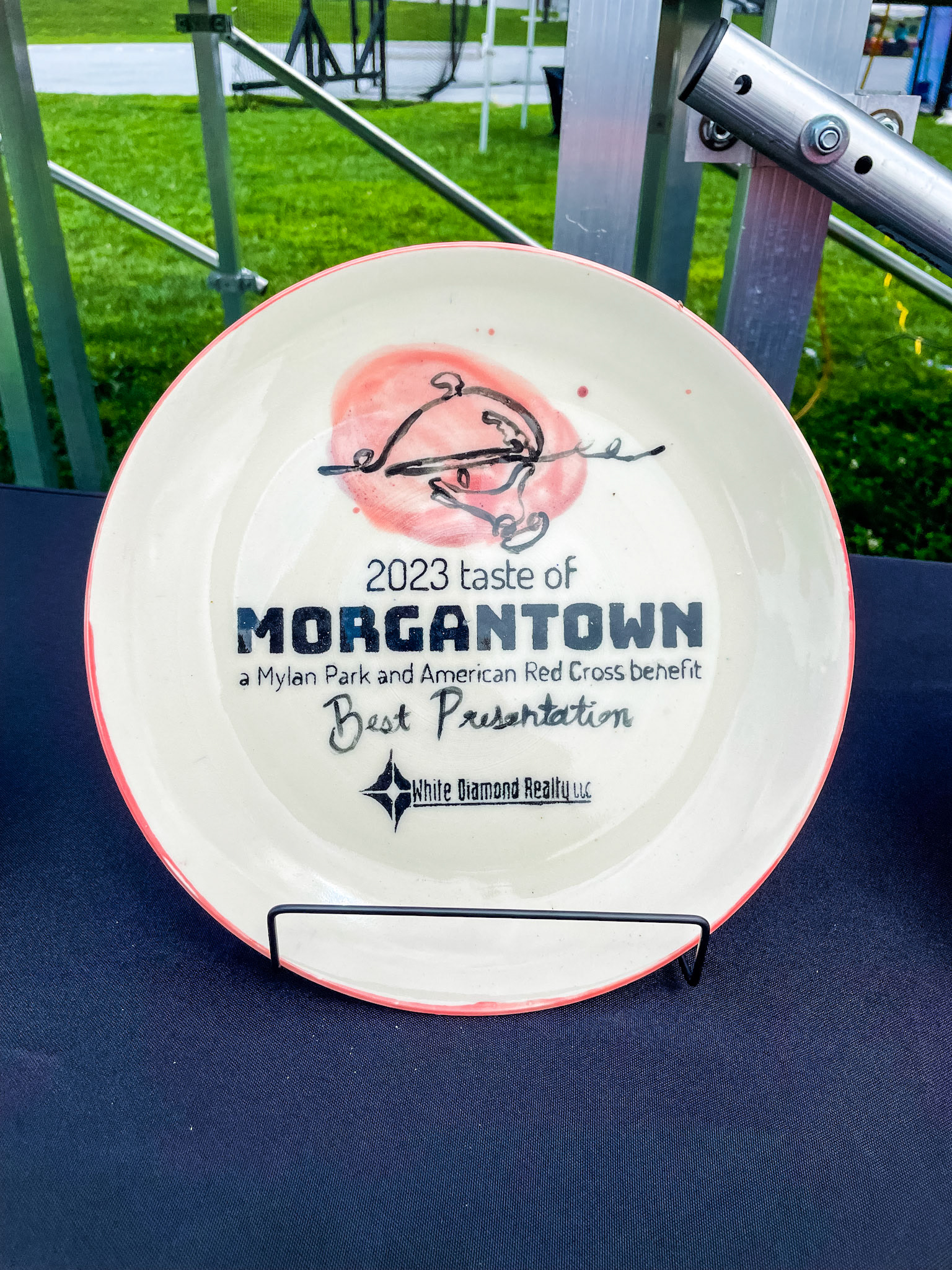 2023 Taste of Morgantown Best Presentation Award Plate