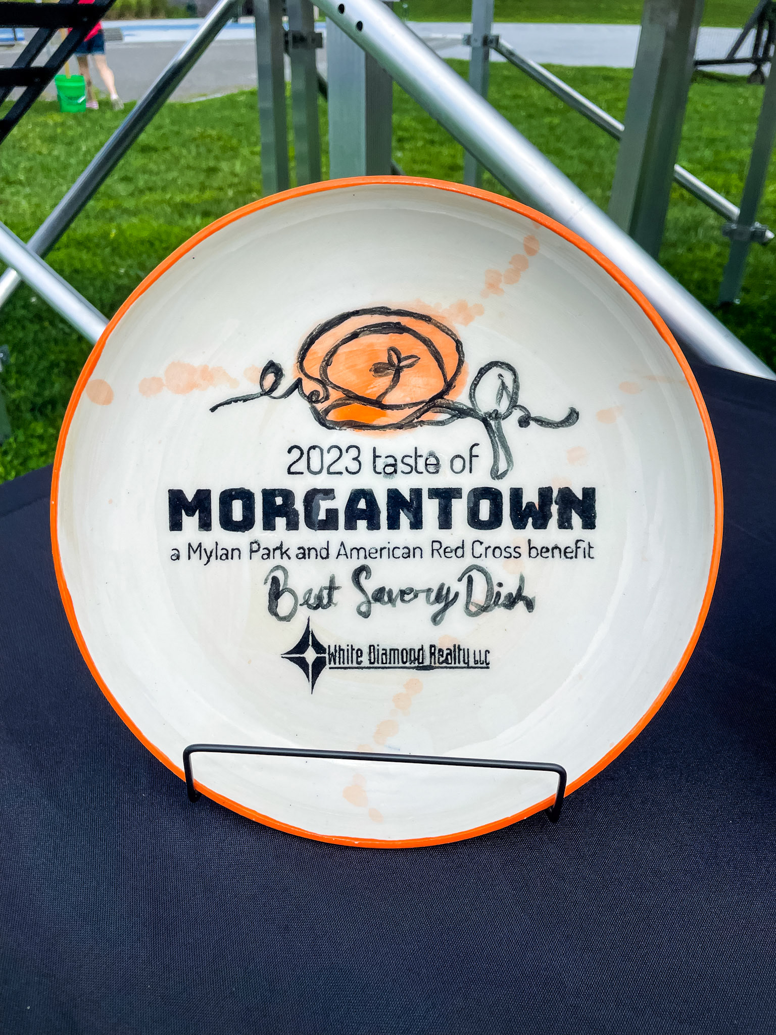 2023 Taste of Morgantown Best Savory Dish Award Plate