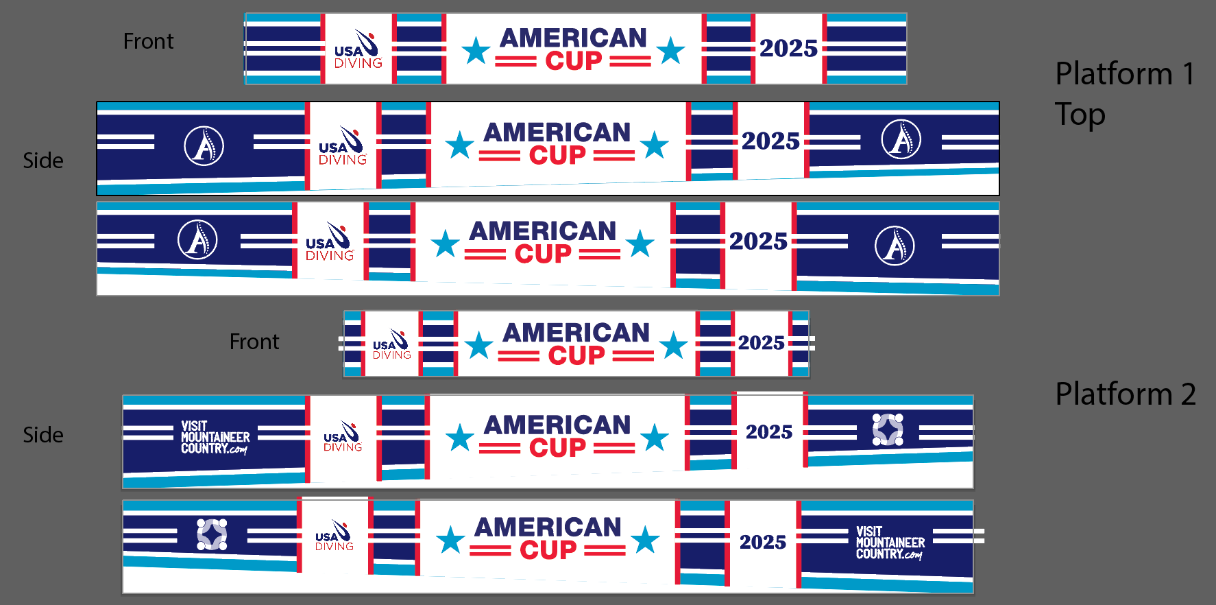 Diving Platform Wrap Design for the 2025 USA Diving American Cup