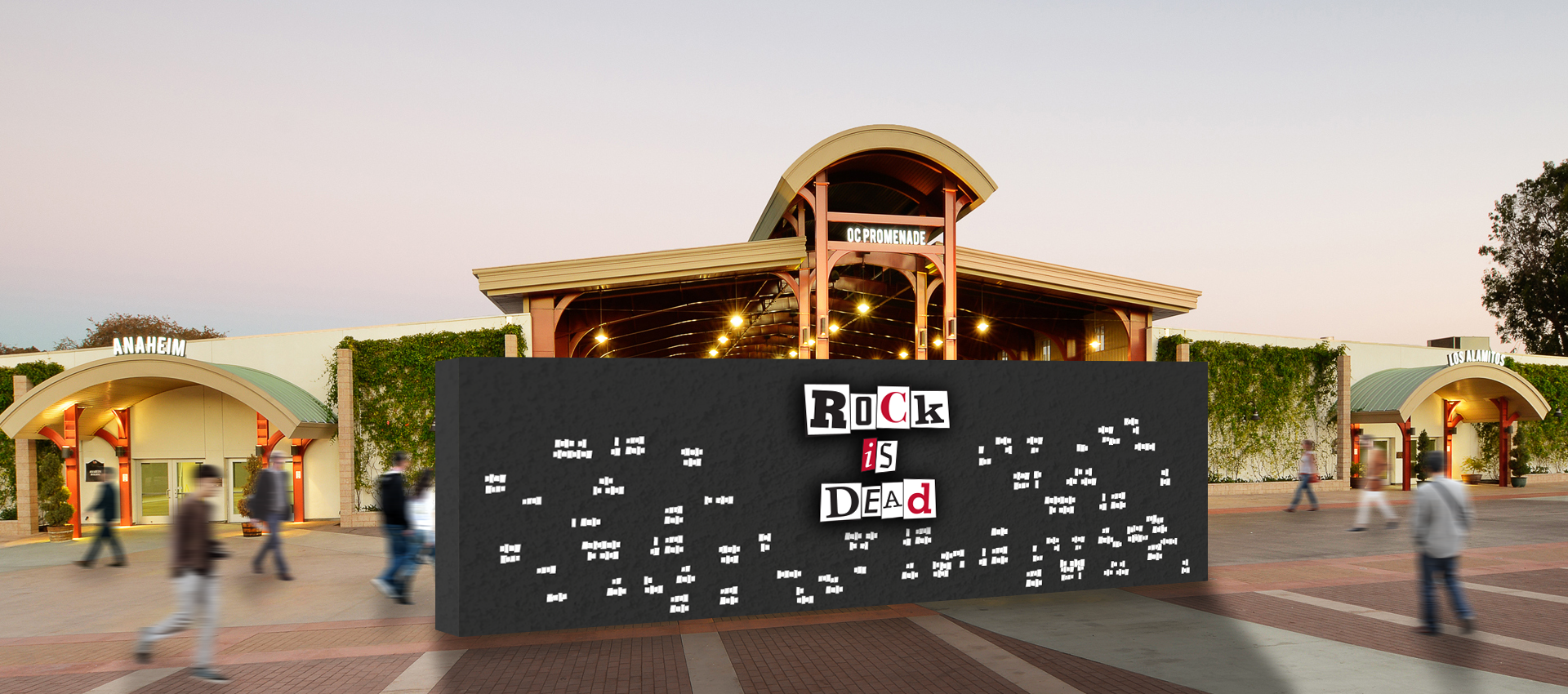 Immersive experience: Guests could stick letters onto this wall in the middle of the fairgrounds, to write out any messages they would like.