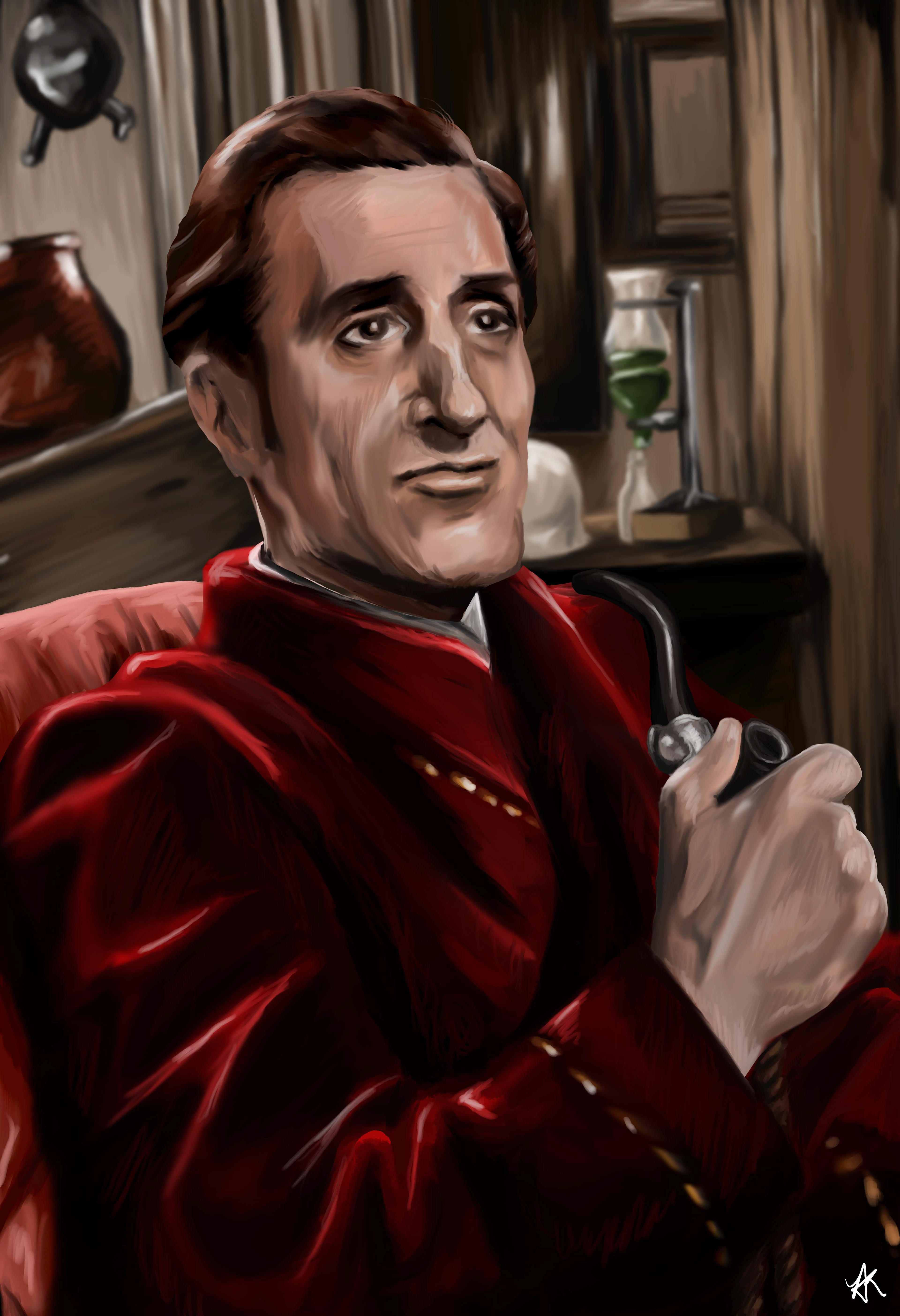 2023 Basil Rathbone as Sherlock Holmes Digital Painting