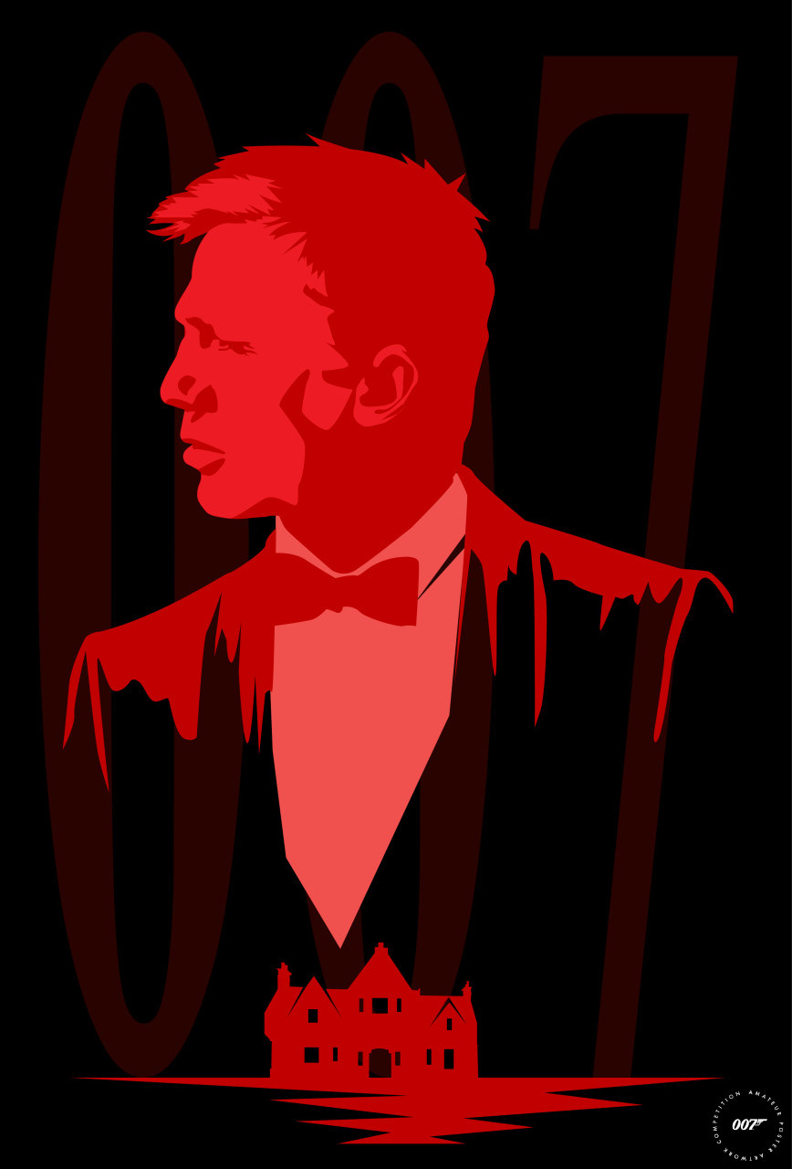 Where We Start - This design was inspired by the title sequence of Skyfall. I pulled the colors and the house from the theme. I looked at the mood board for inspiration and chose to do the 007 in the background as some of the posters did to tie back to the classic Bond film posters. In my opinion, Skyfall is one of the best James Bond films and also includes one of the best songs. The style of the film is very remarkable and is definitely an influence on me. I love the exploration of Bond’s past and how it catches up to him. It is a great adventure story that I love to re-watch whenever I can.
