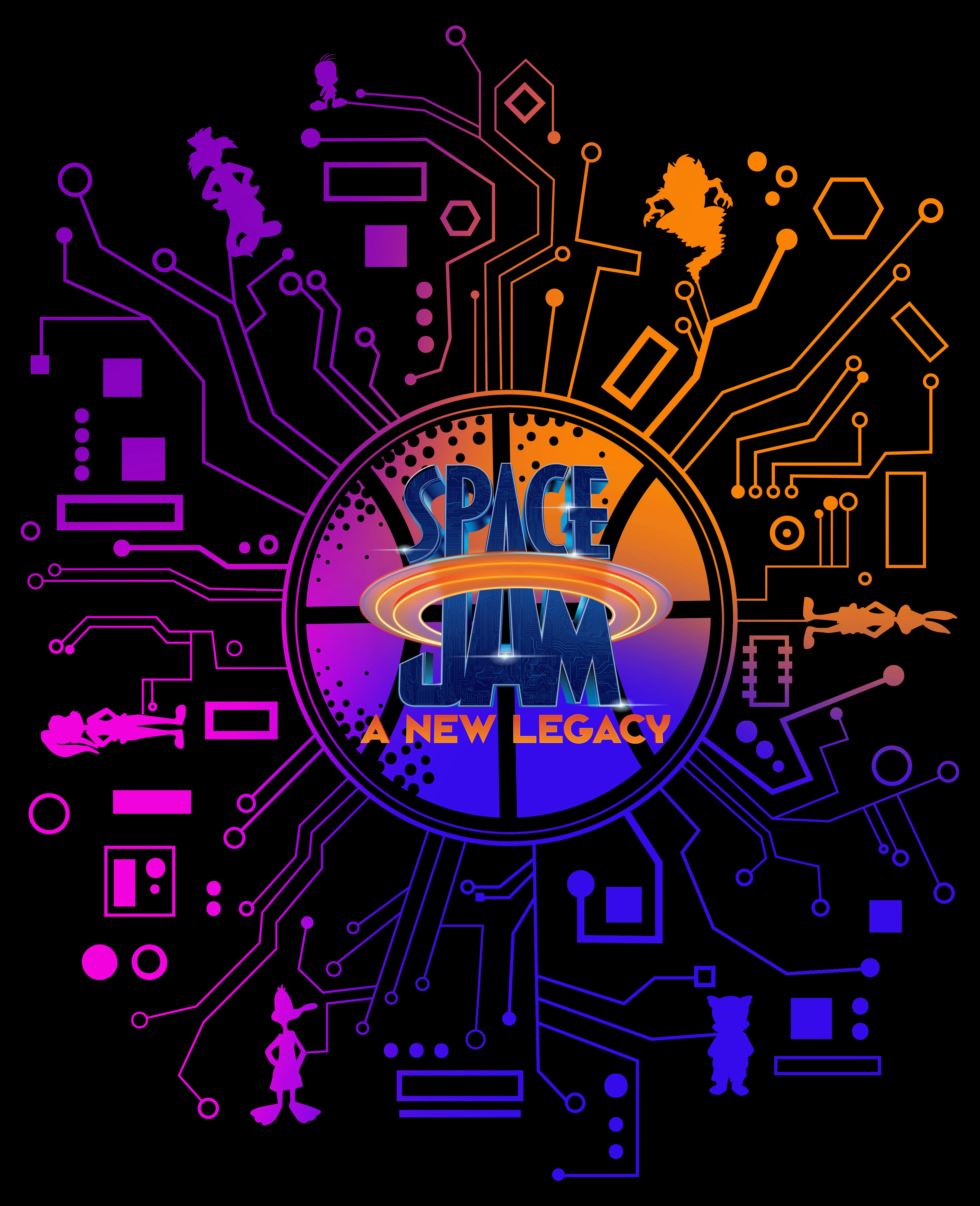 Bugs In The System - For this design I really wanted to reflect the digitalization of the film in both the films computer-like world setting, as well as the new animation style. I started with choosing which characters I wanted to highlight (taking into consideration the boundaries of the brief as well) and picked characters that would be easily recognizable among the complexity of the design. I made the focal point of the piece the basketball to highlight the theme of the film as well as to draw attention back to the logo of the film as provided in the brief. It also connects all the Looney Tunes characters together as it does in the film. For the color palette I stayed true to the colors that seemed themed throughout the reference posters as well as the new uniforms displayed in the trailer. Taking this all into consideration I came up with initial sketches which led to the finalized digital poster design.