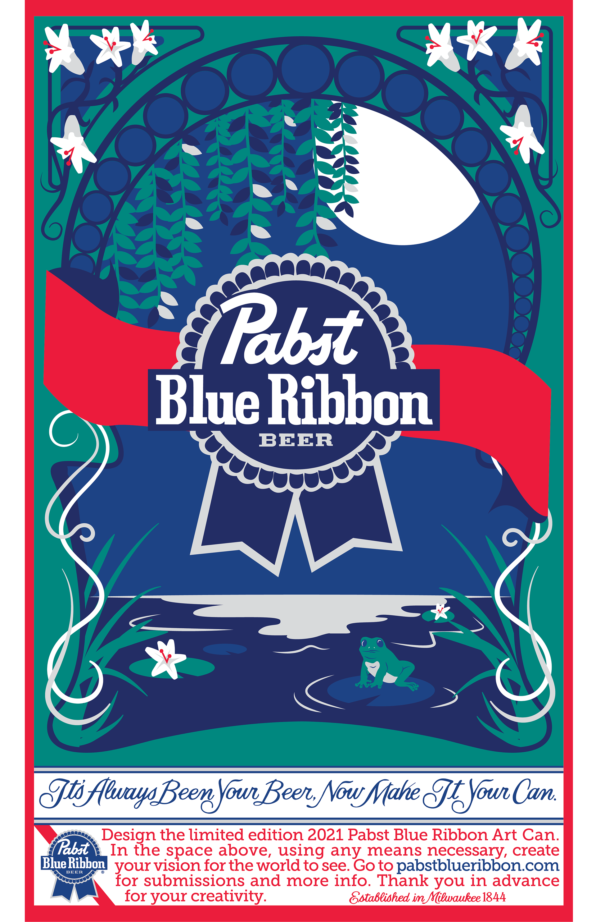 2021 Pabst Blue Ribbon Nouveau Can Design