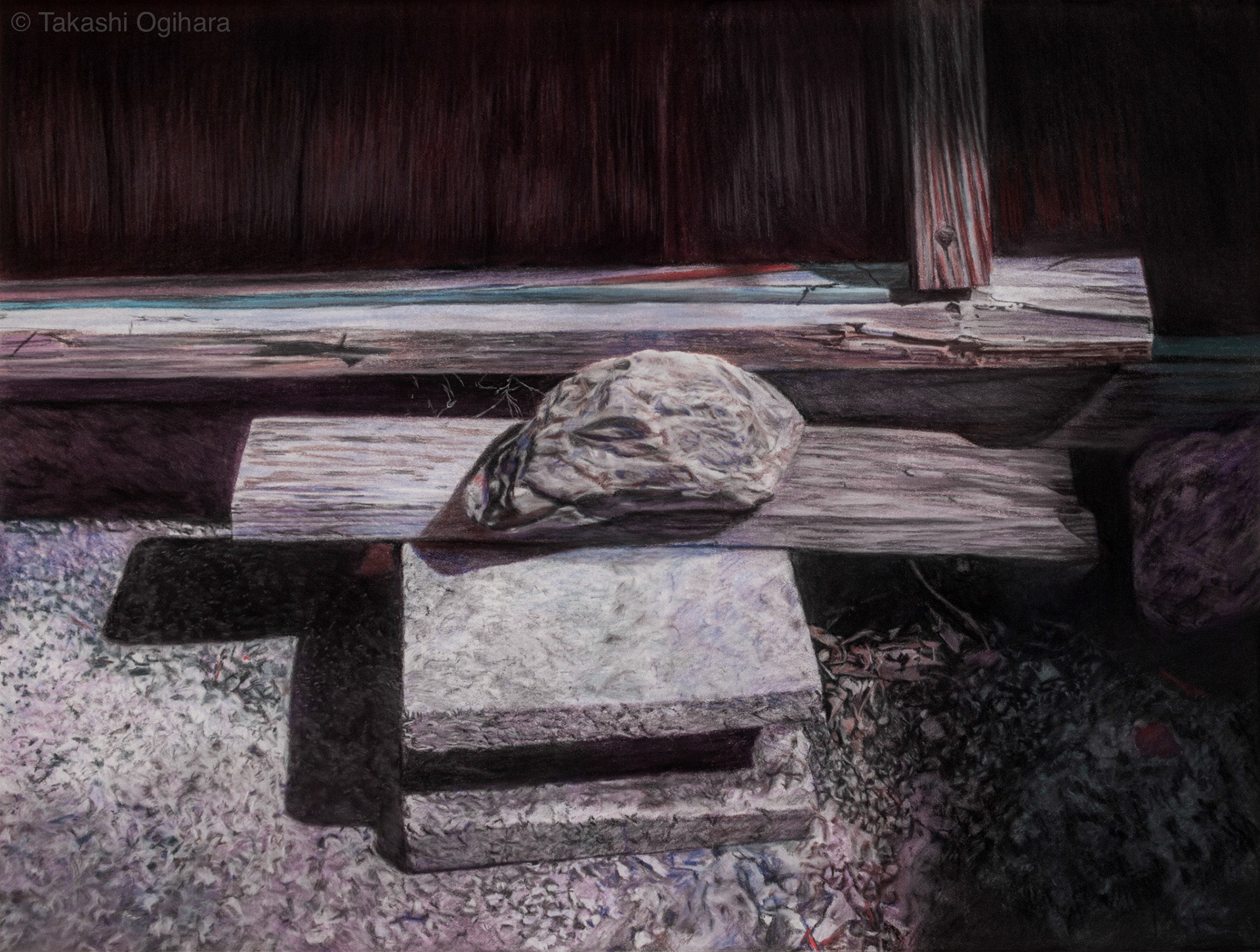 23 January 2024 Pastelmat 650mm✕488mm/A tiny slice of Earth 4:ひとひらの地球 4