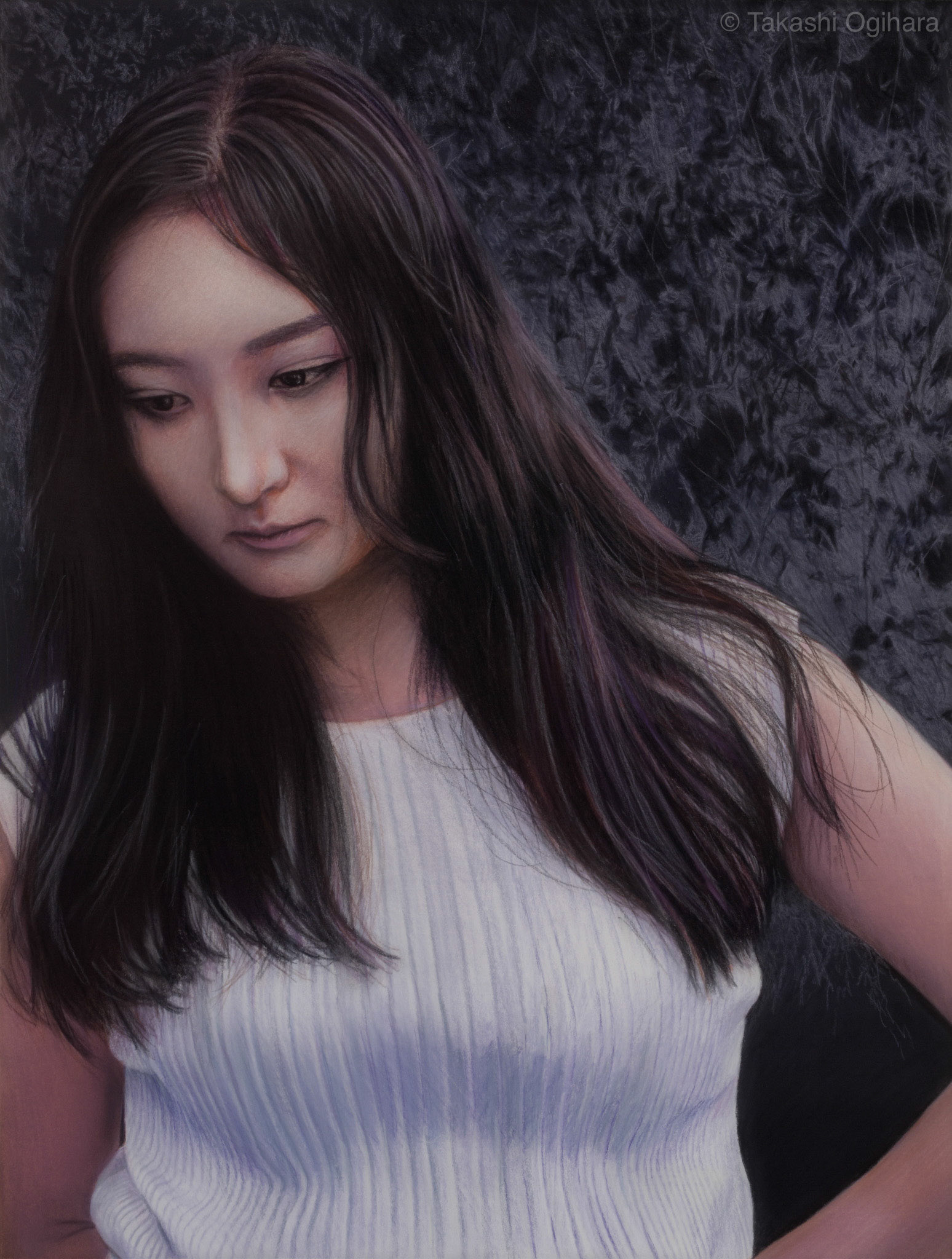 Today 10: 28 December 2023 Pastelmat 650mm✕488mm / Background is the zelkova tree in Kinoshita.