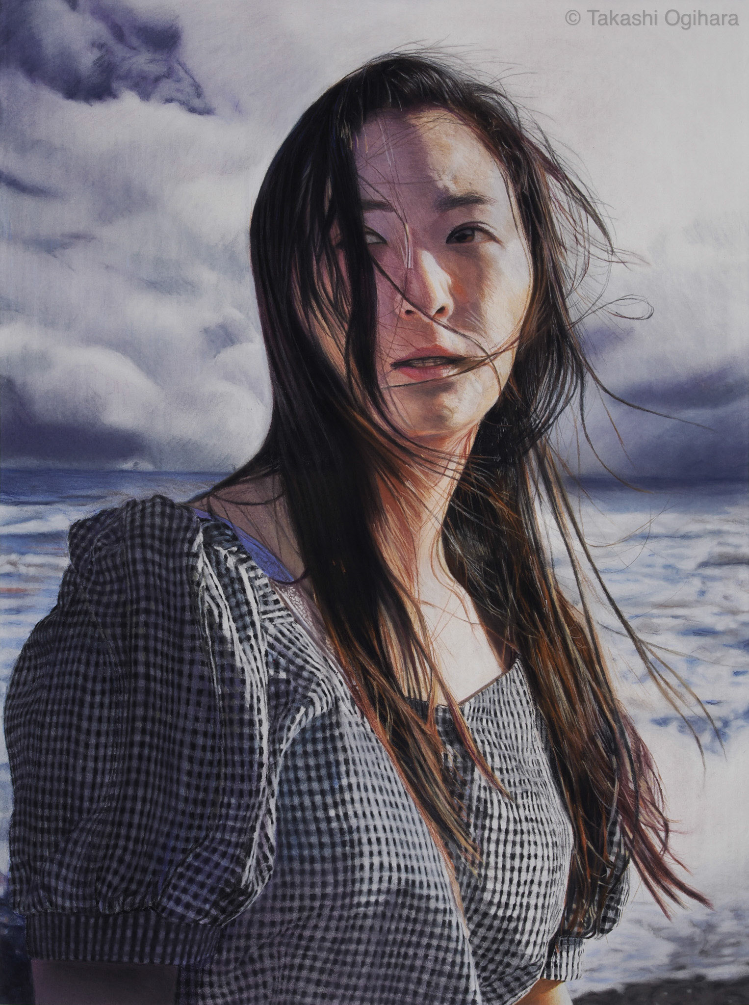 Today 22/Ôarai Sea: ModPortrait 2024 Finalist/ 7 November 2024 Pastelmat 650mm✕488mm