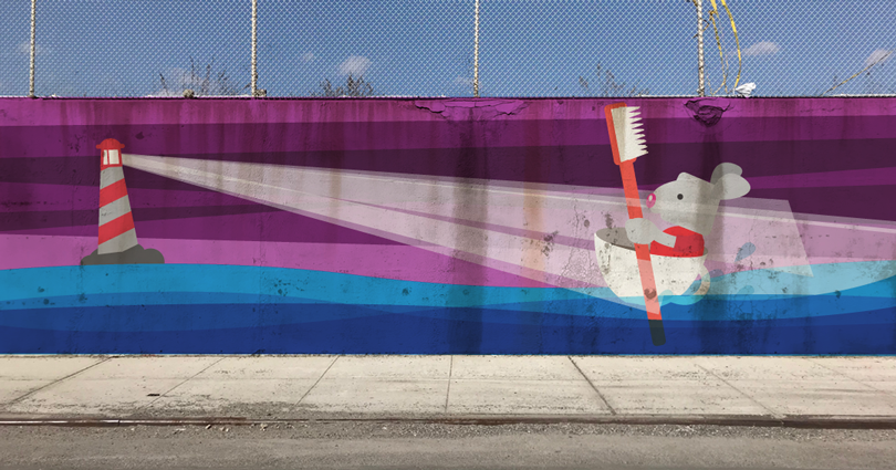 Teacup Mouse Mural Concept