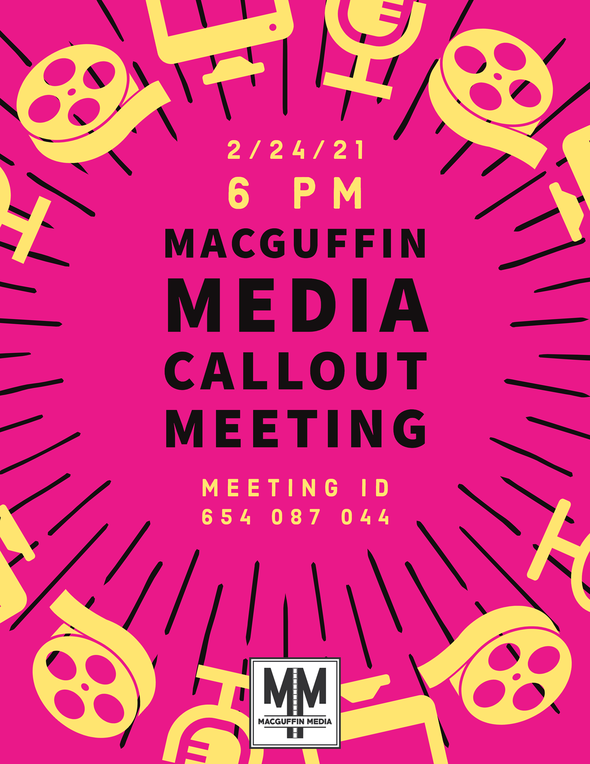 Callout meeting poster (color print, with logo)