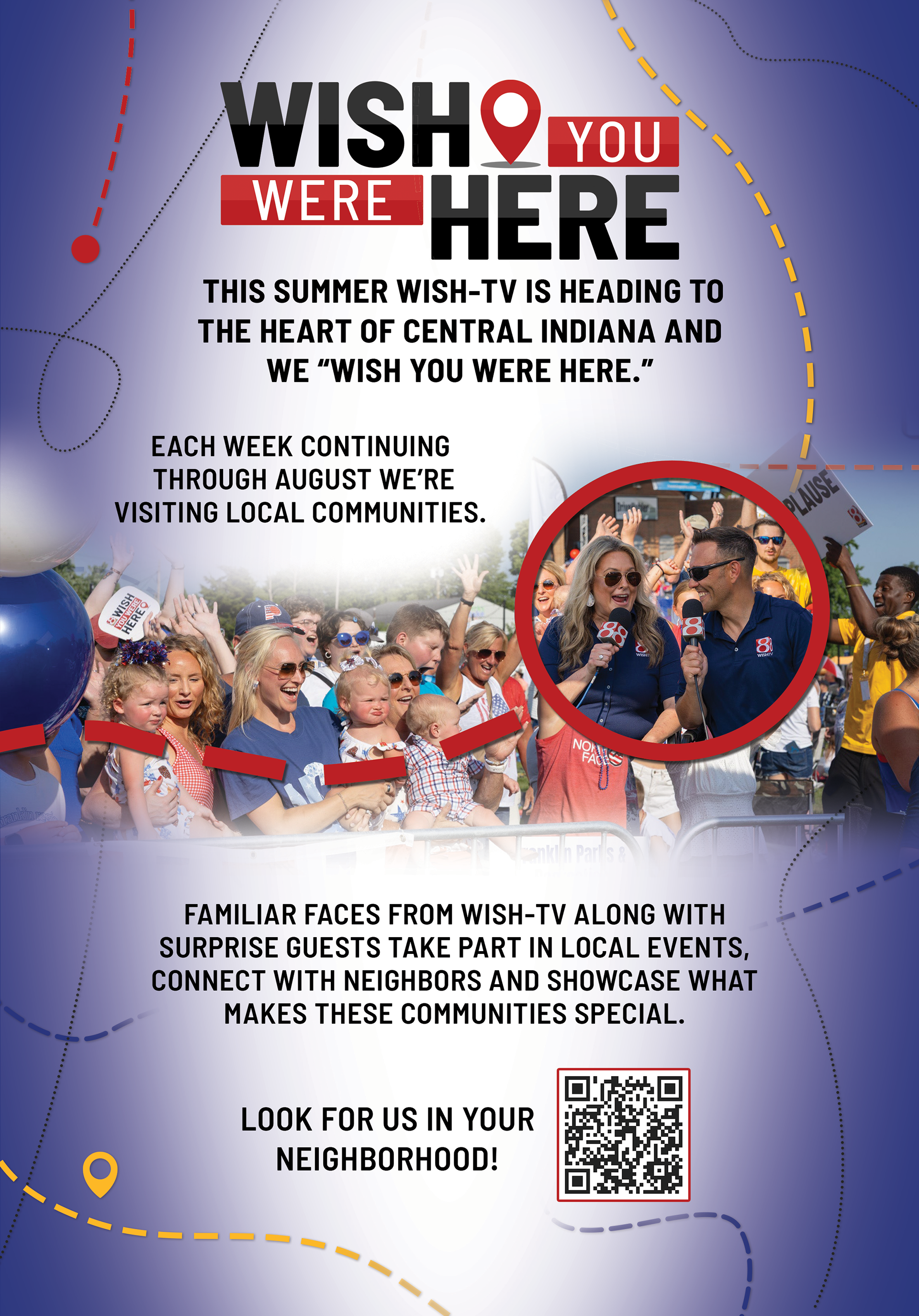 WISH YOU WERE HERE event POP print advertisement for REACH Savings Magazine