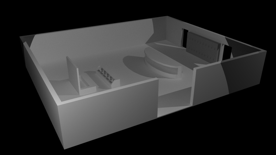 Lobby model created by 3D artist Tyler Pendleton