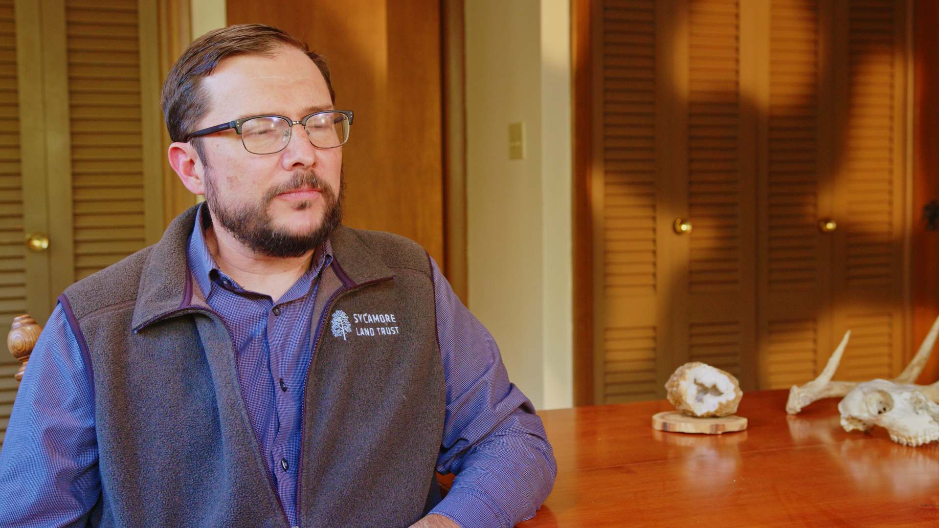 John preparing for his interview