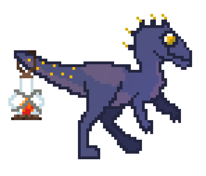 Brightley walking with lantern animation