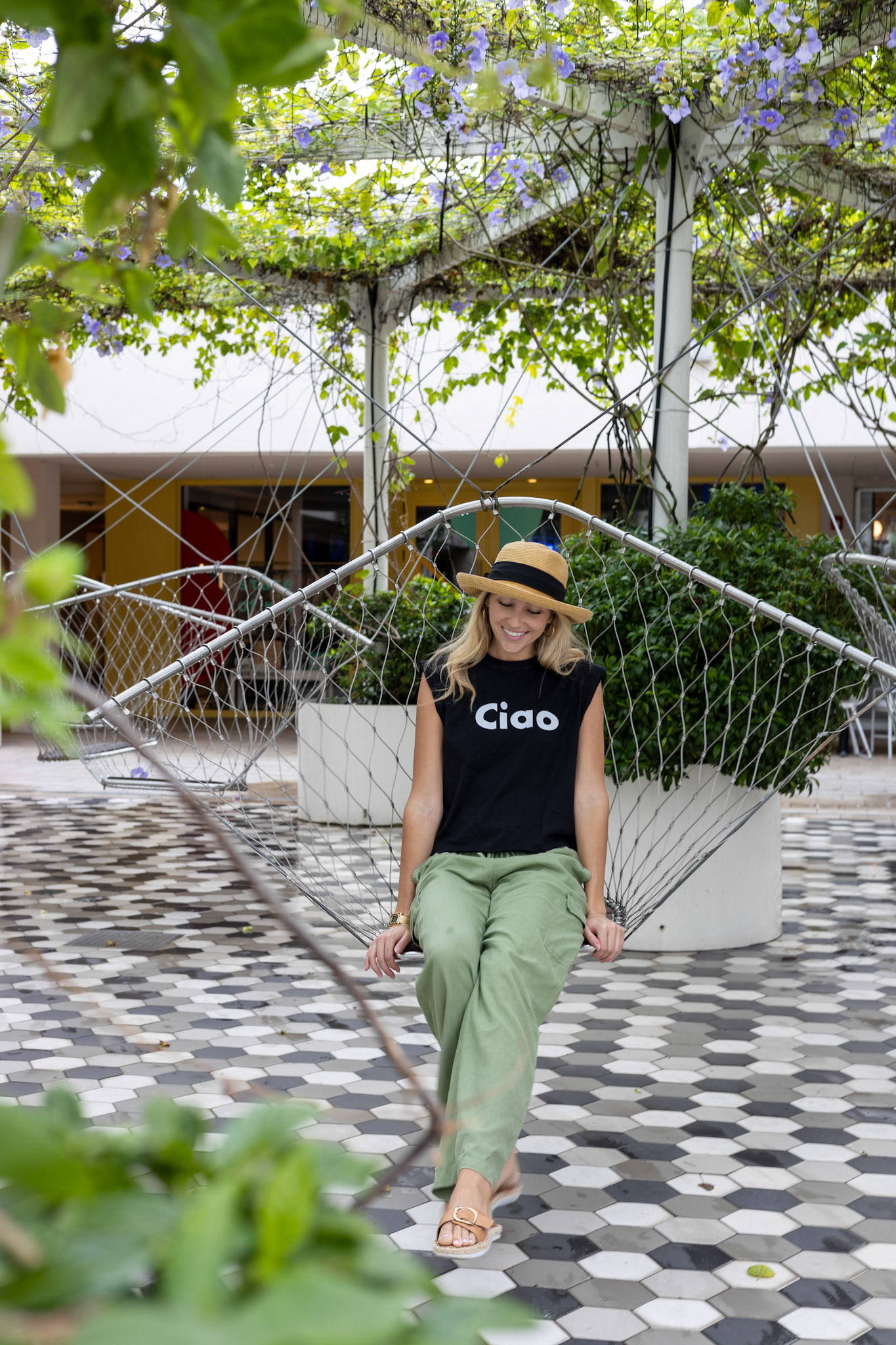 Ciao Happy interactions Shirt with Alia Buoniello in Miami Design District photo by Johnny Michael