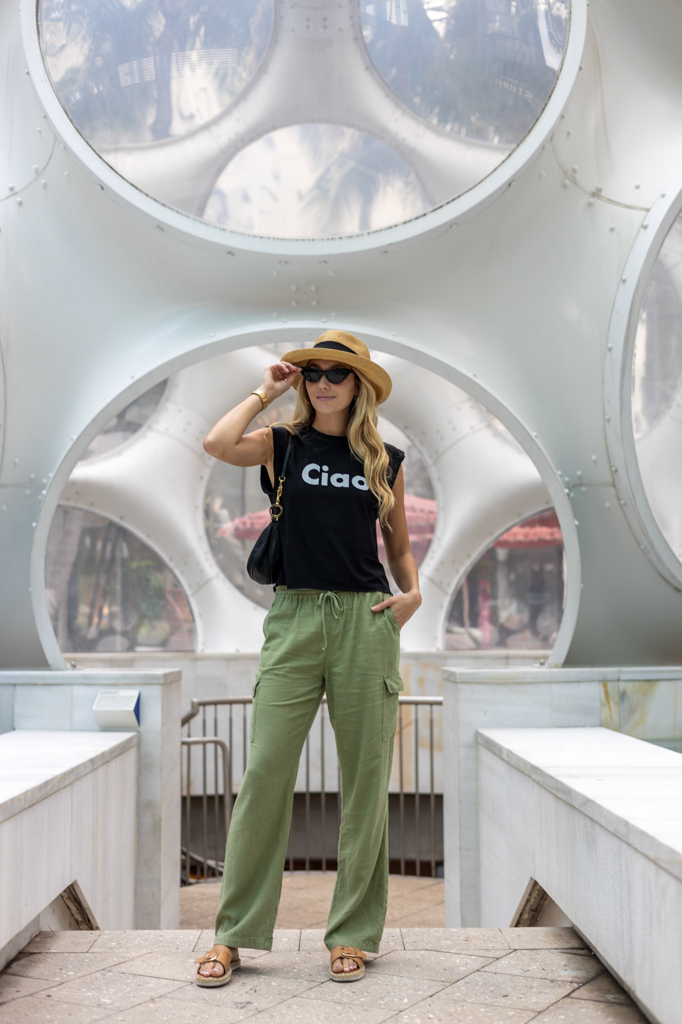 Ciao Happy interactions Shirt with Alia Buoniello in Miami Design District photo by Johnny Michael