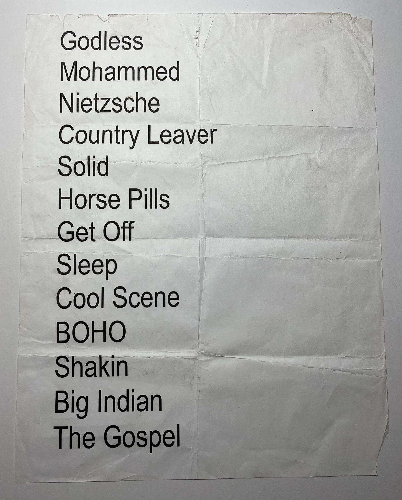 the Dandy Warhols @ the Trocadero 6/1/13 (my first setlist!)