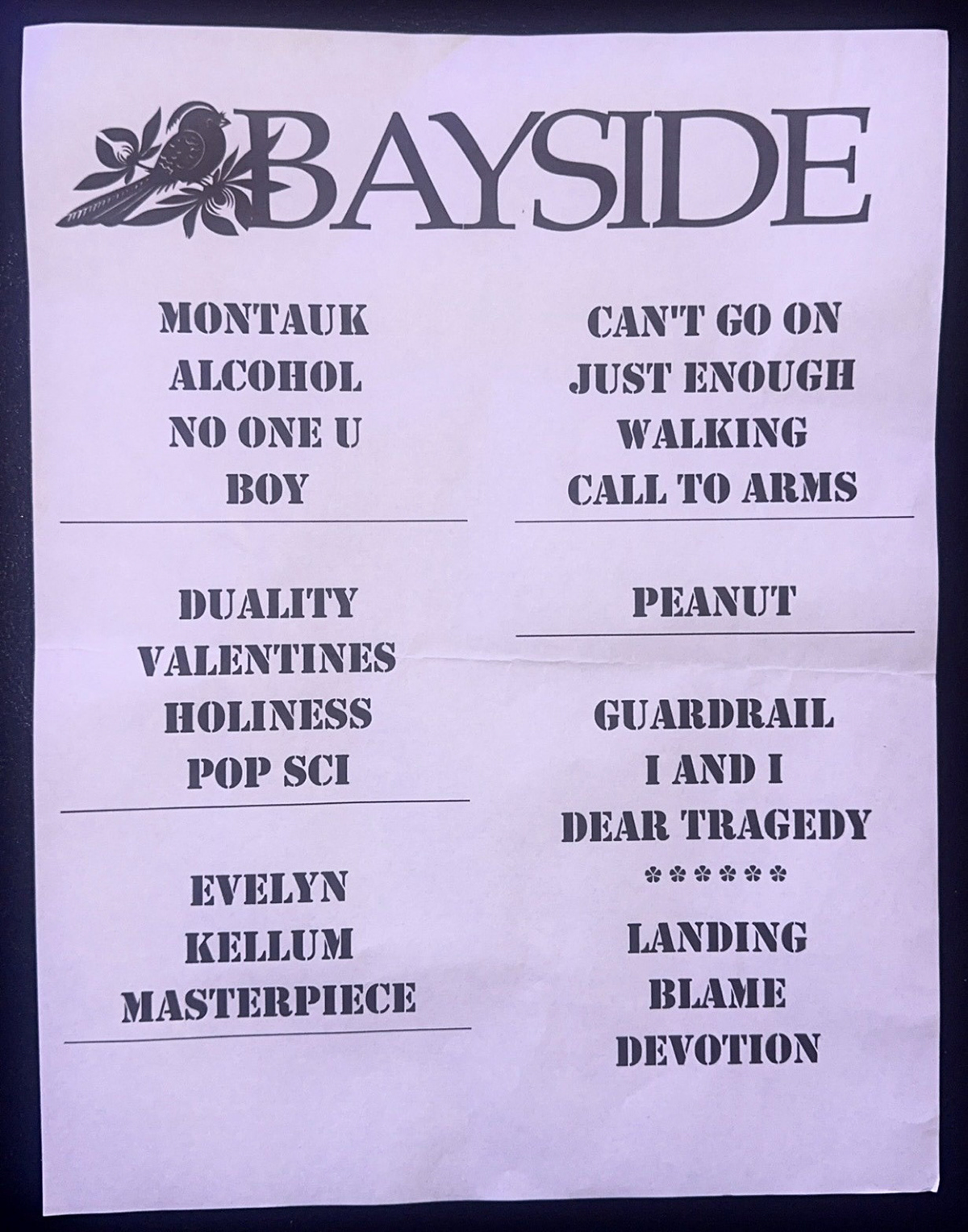 Bayside @ Brooklyn Bowl Philly 9/16/25