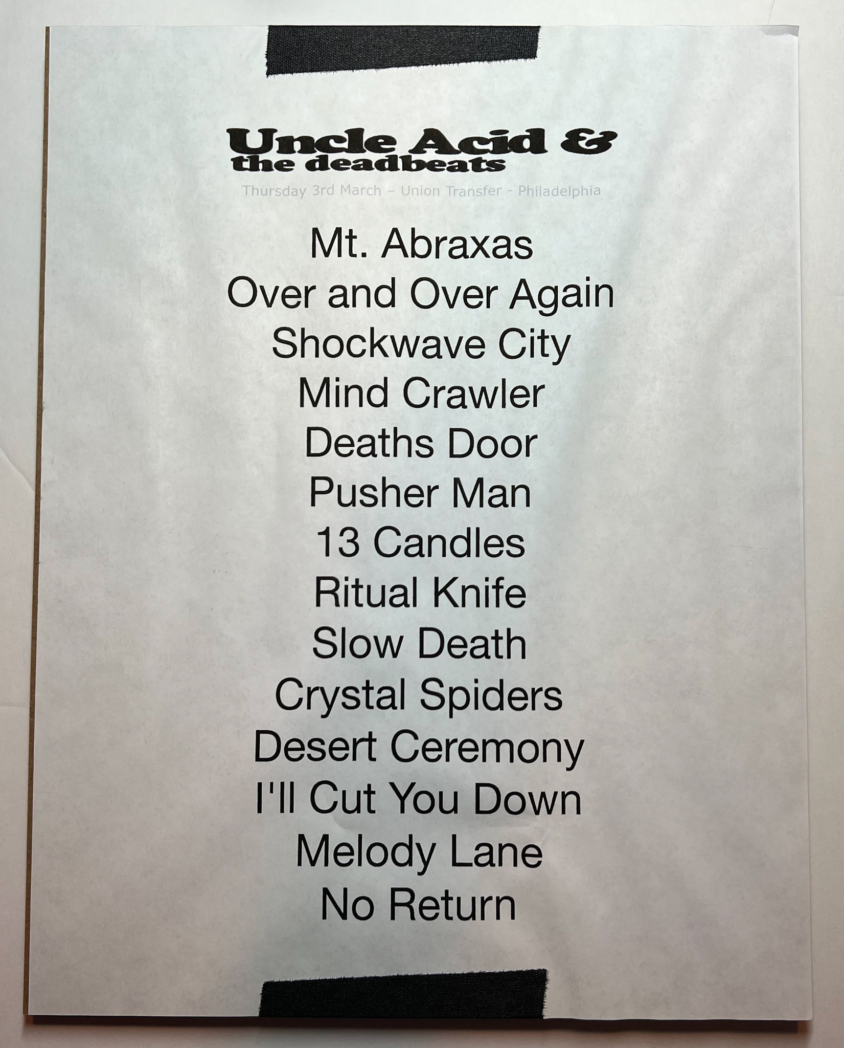 Uncle Acid &amp; the Deadbeats @ Union Transfer 3/3/22