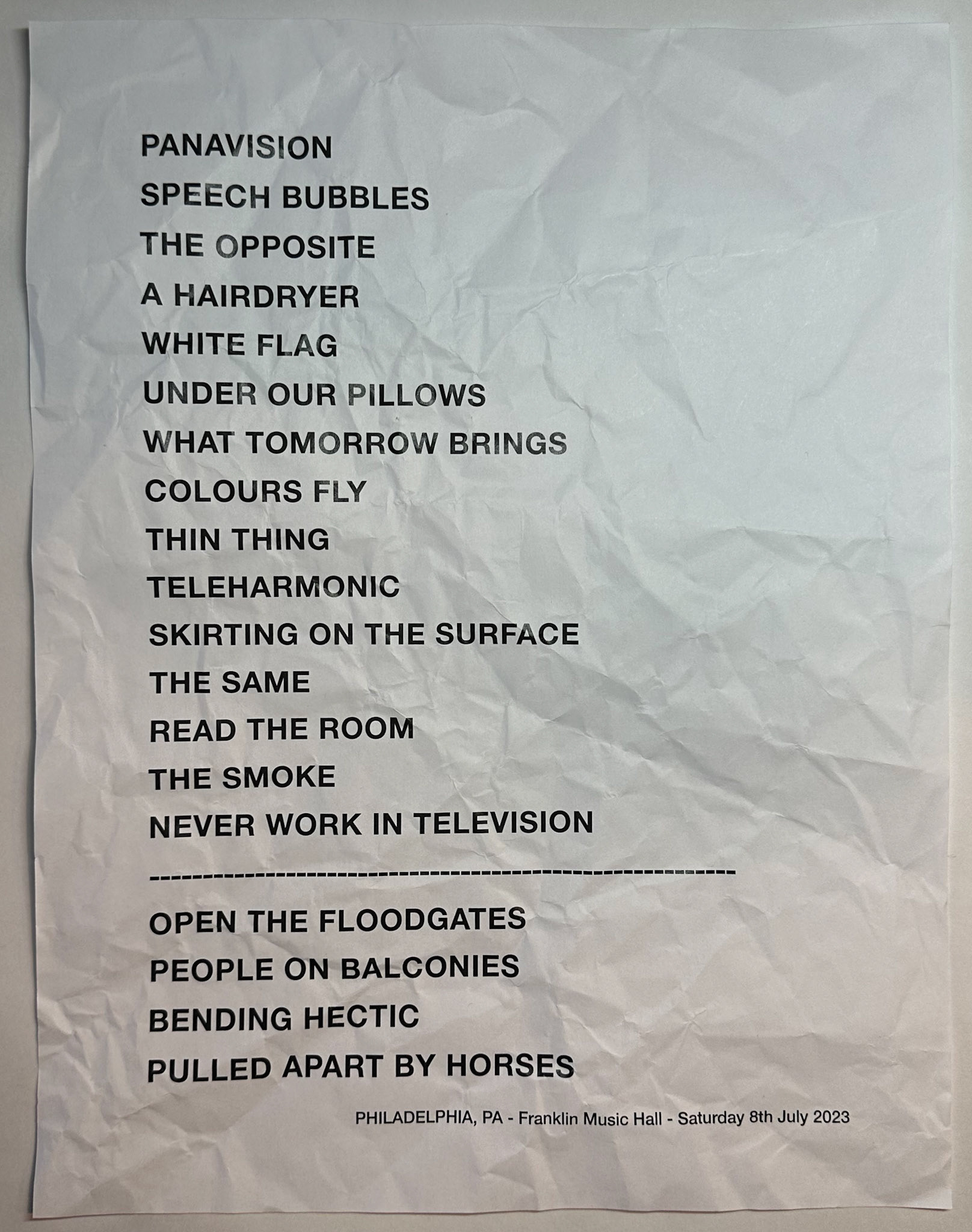 the Smile @ the Electric Factory 7/8/23