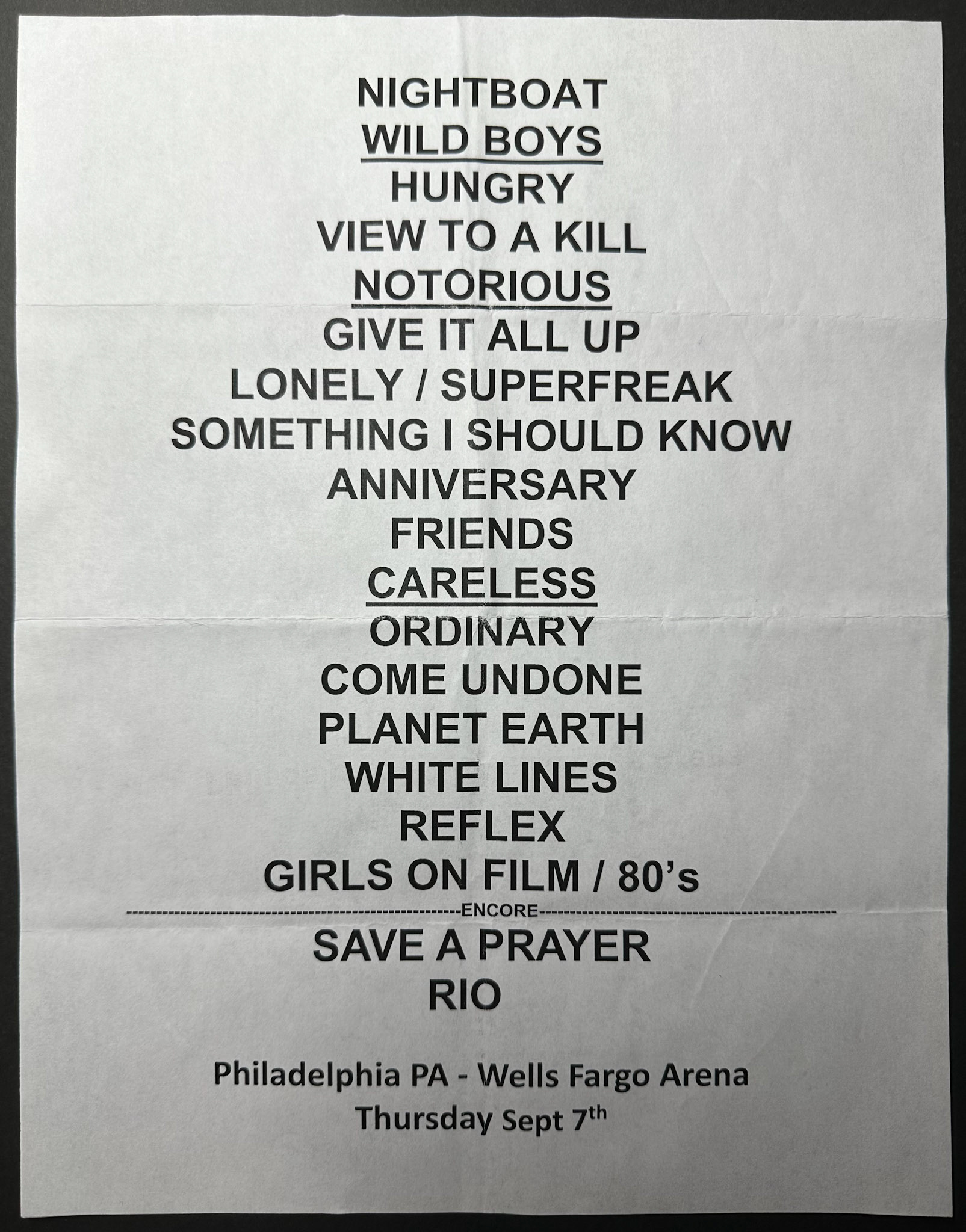 Duran Duran @ Wells Fargo Center 9/7/23