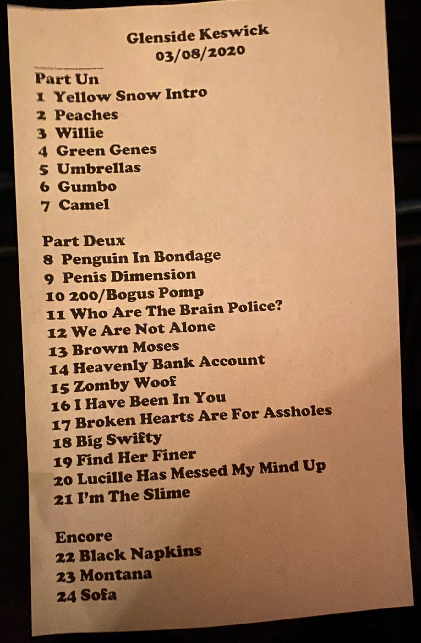 Dweezil Zappa @ the Keswick Theater 3/8/20