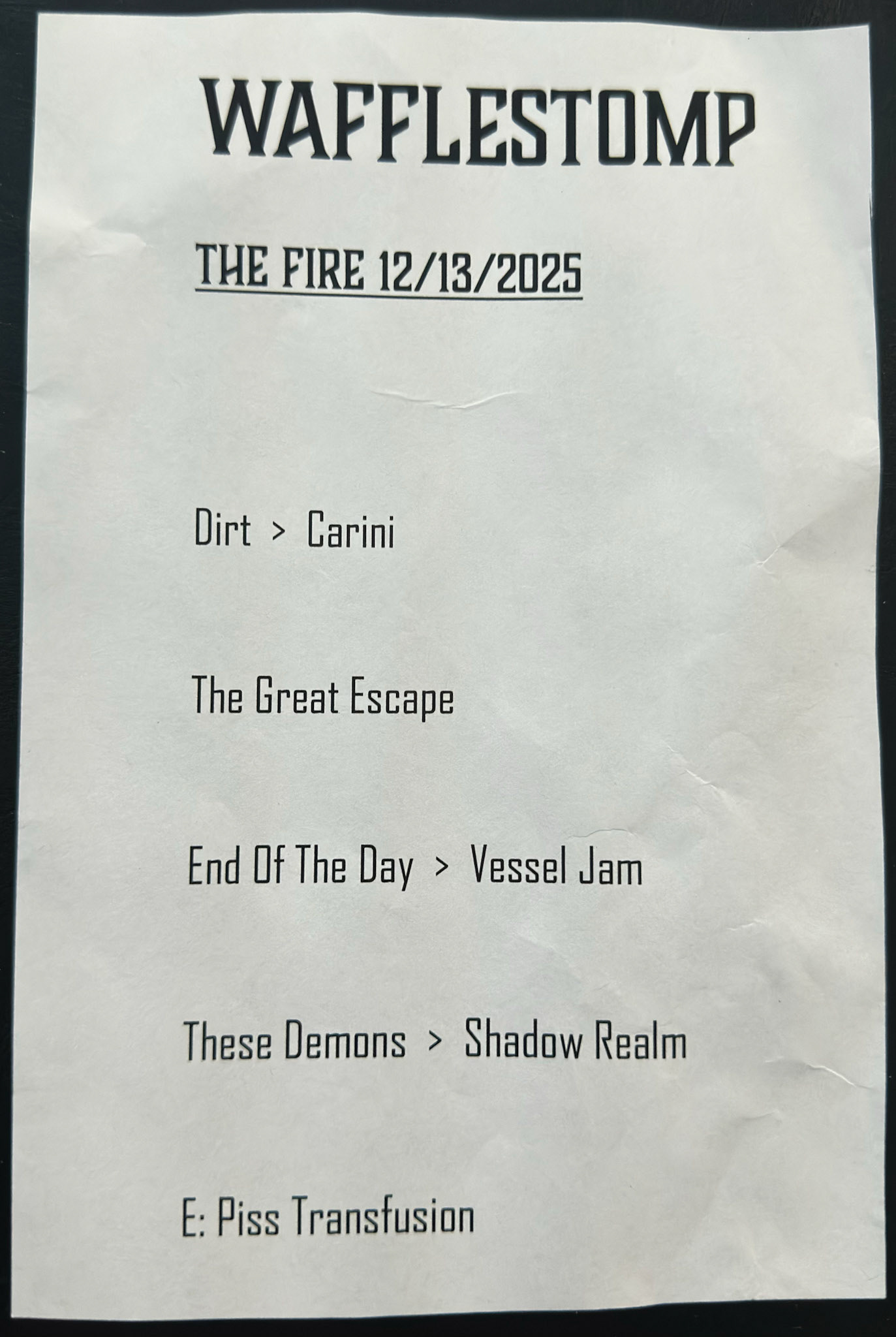 Waffle Stomp @ the Fire 12/13/25