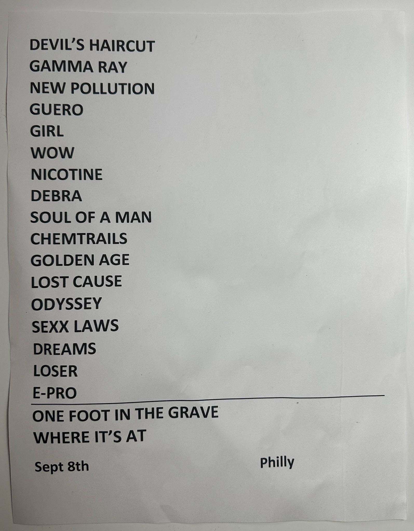 Beck @ the Mann 9/8/23