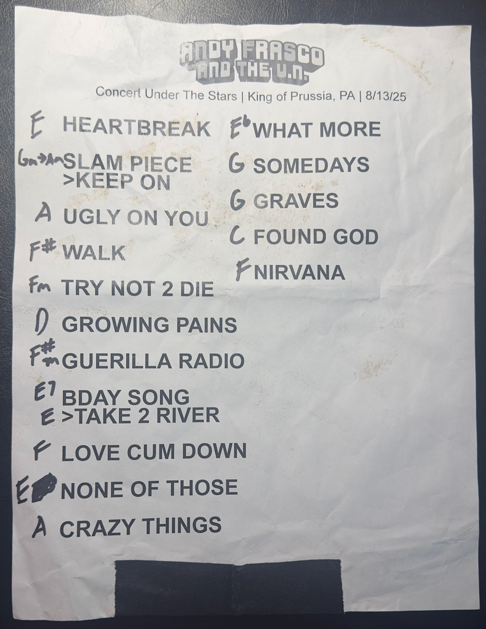 Andy Frasco and the U.N. @ KOP CUTS 8/13/25