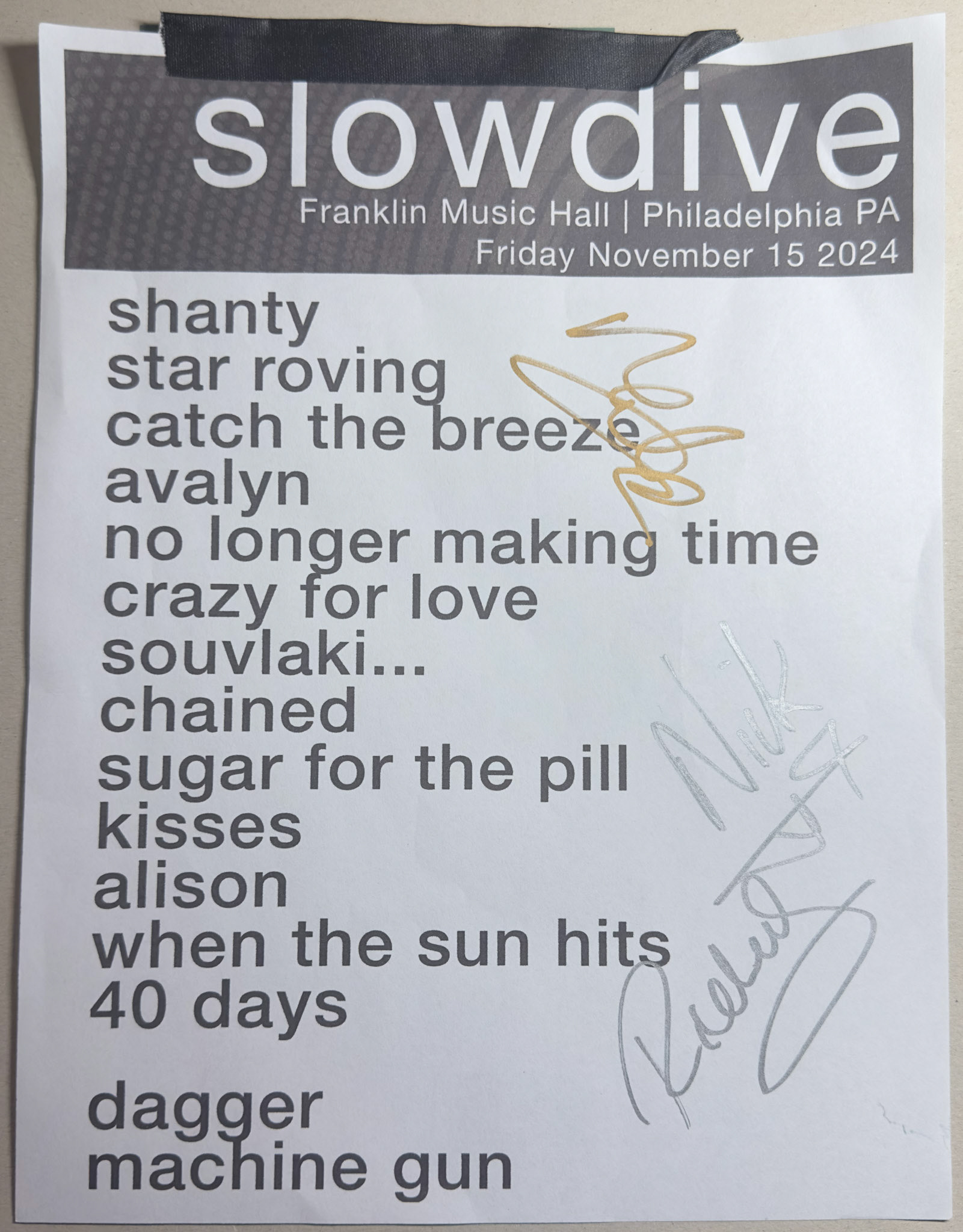 Slowdive @ the Electric Factory 11/15/24