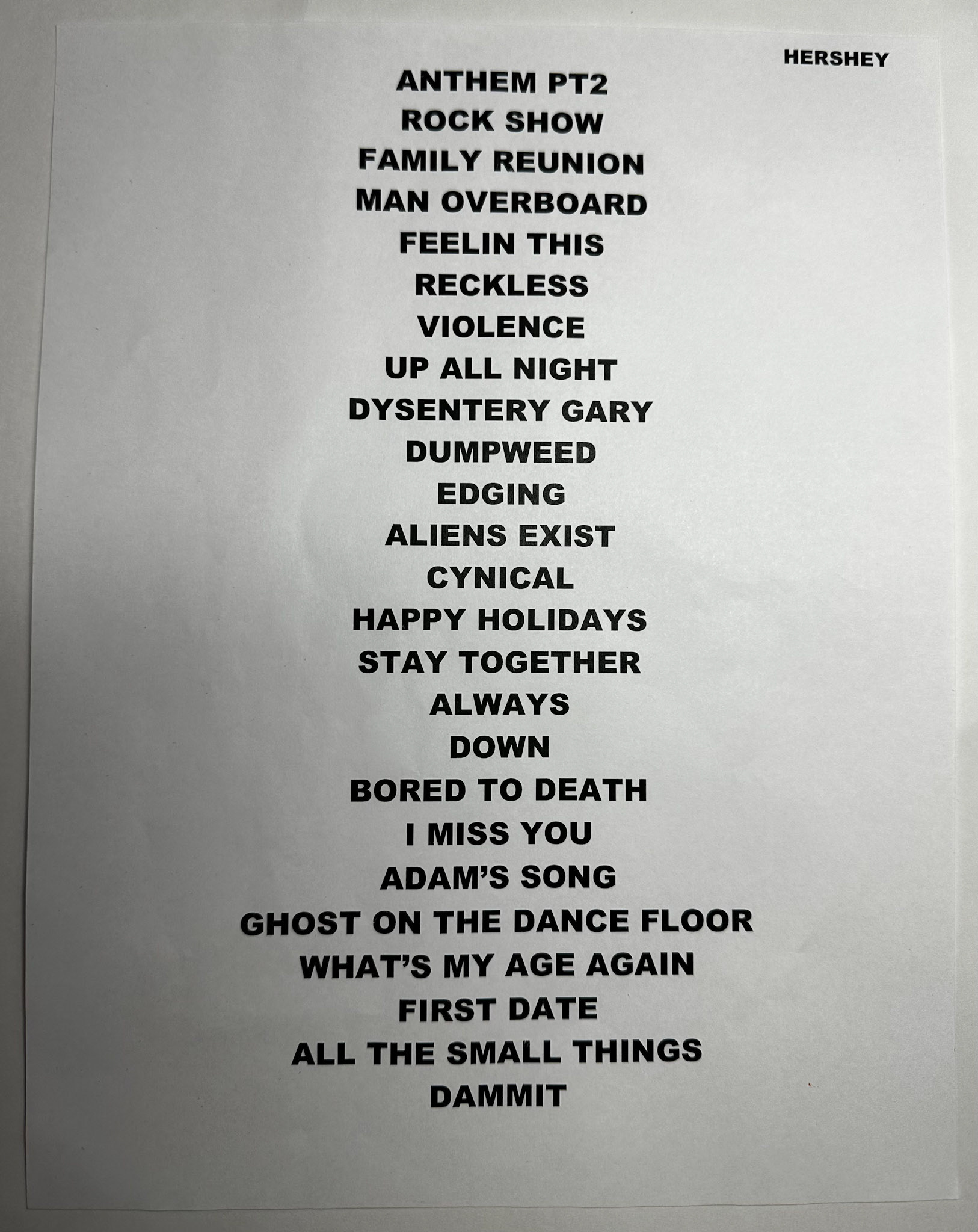 blink-182 @ HersheyPark Stadium 5/27/23