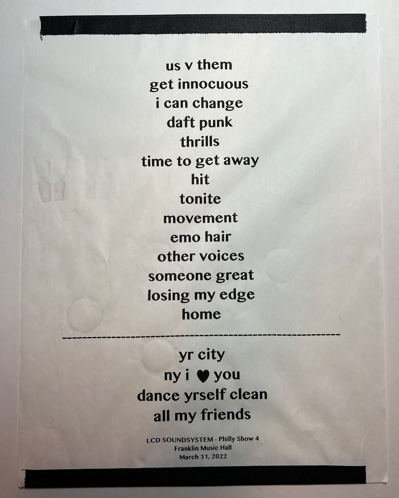 LCD Soundsystem @ the Electric Factory 3/31/22