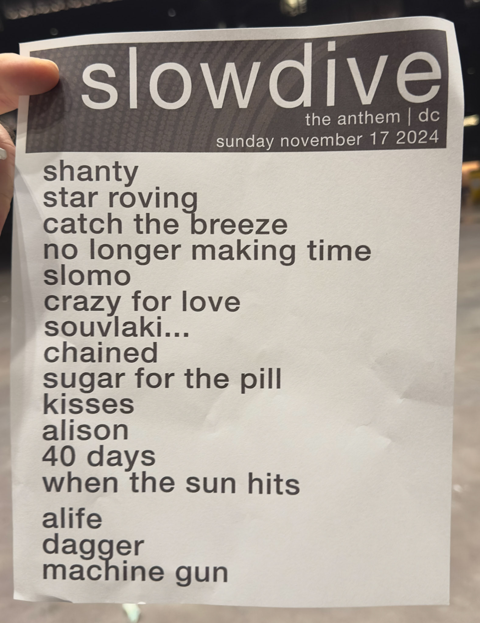 Slowdive @ the Anthem DC 11/17/24