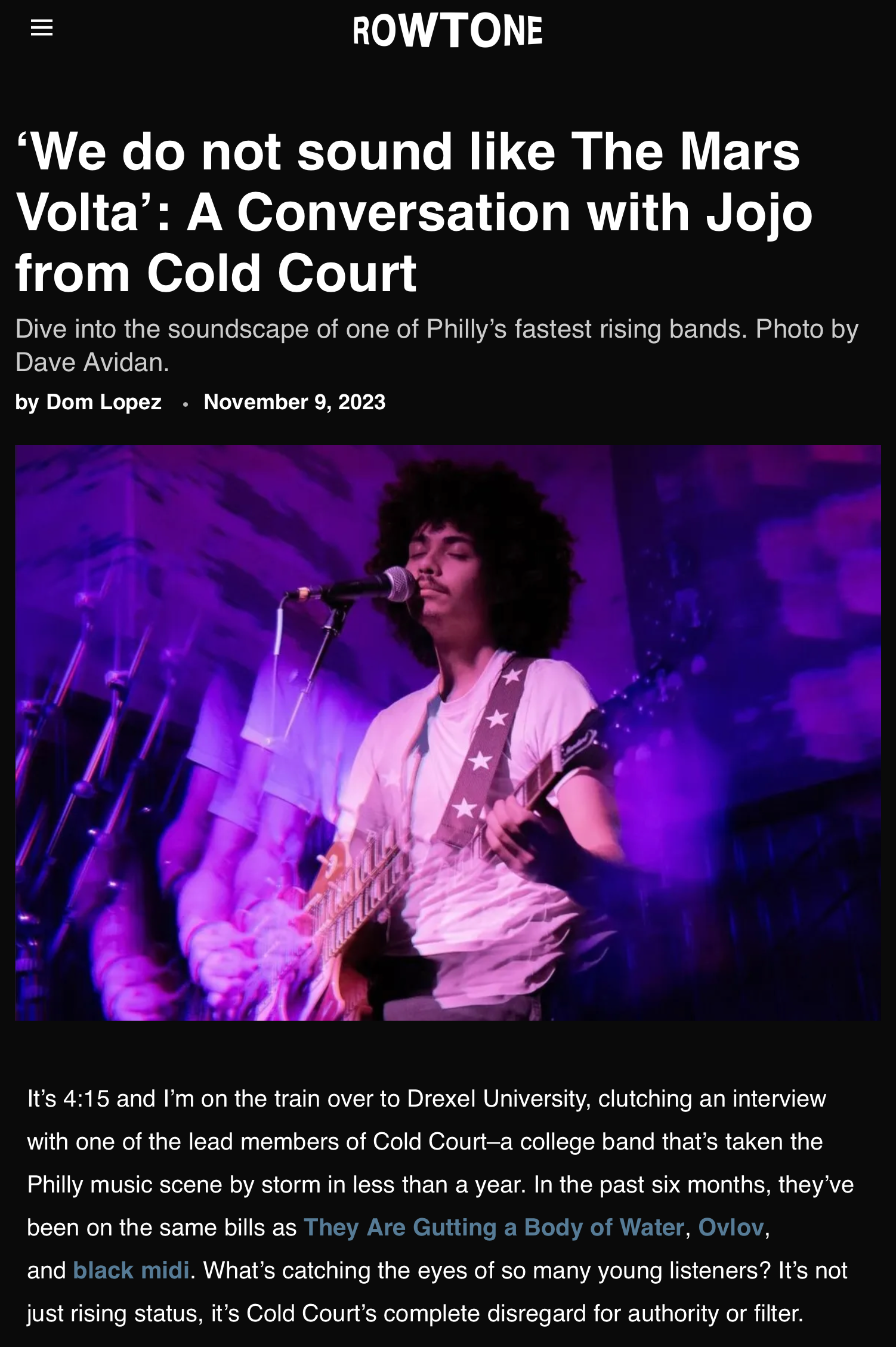 photo in article on Cold Court on Rowtone