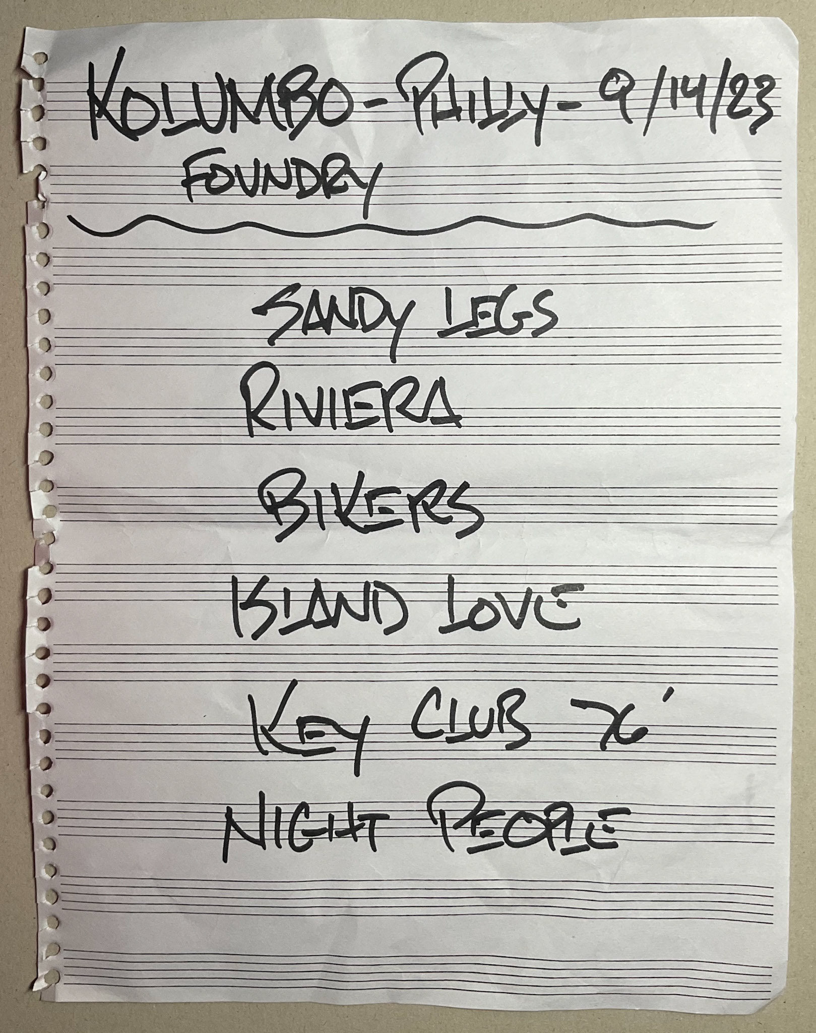 Kolumbo @ the Foundry 9/14/23