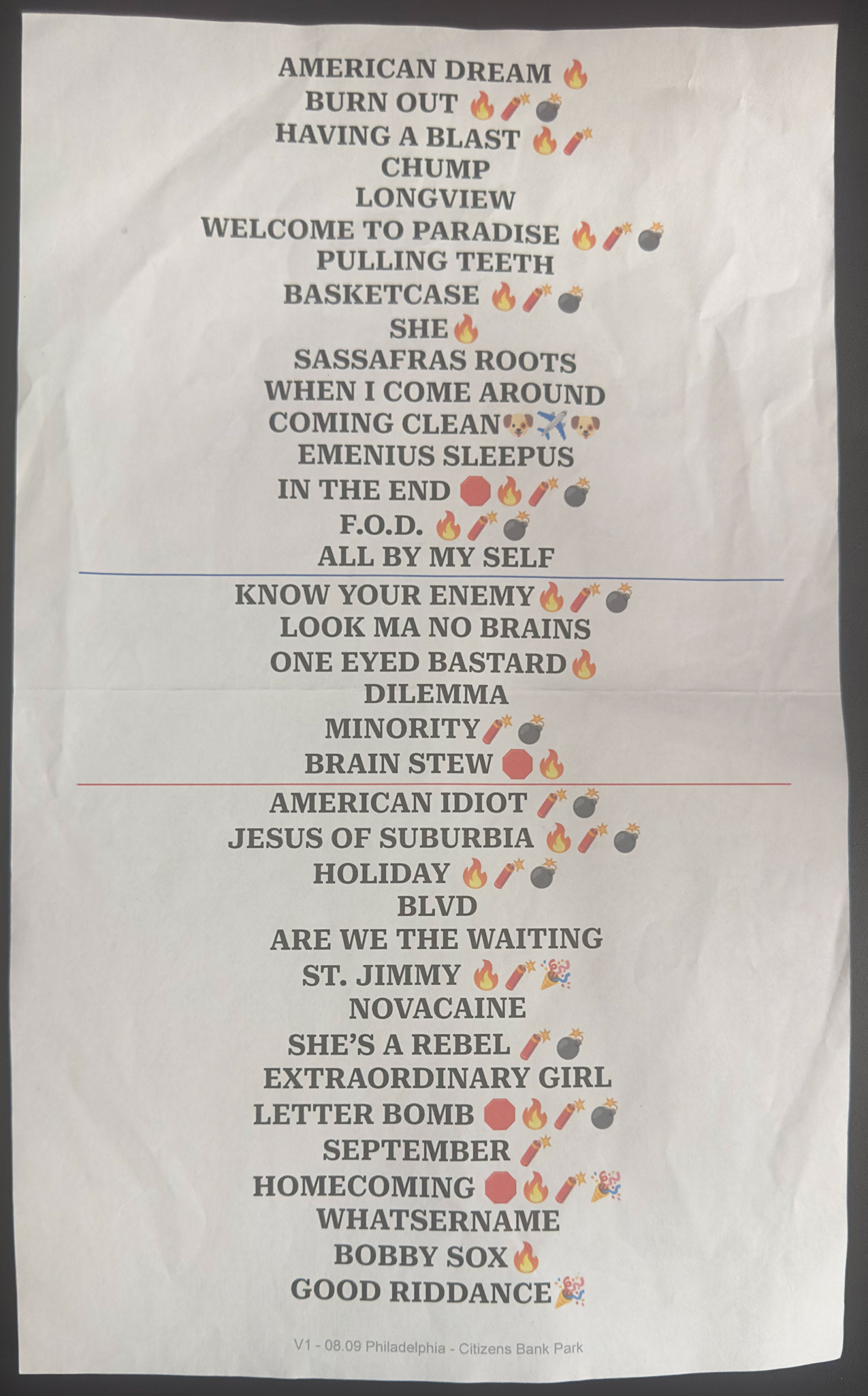 Green Day @ Citizens Bank Park 8/9/24