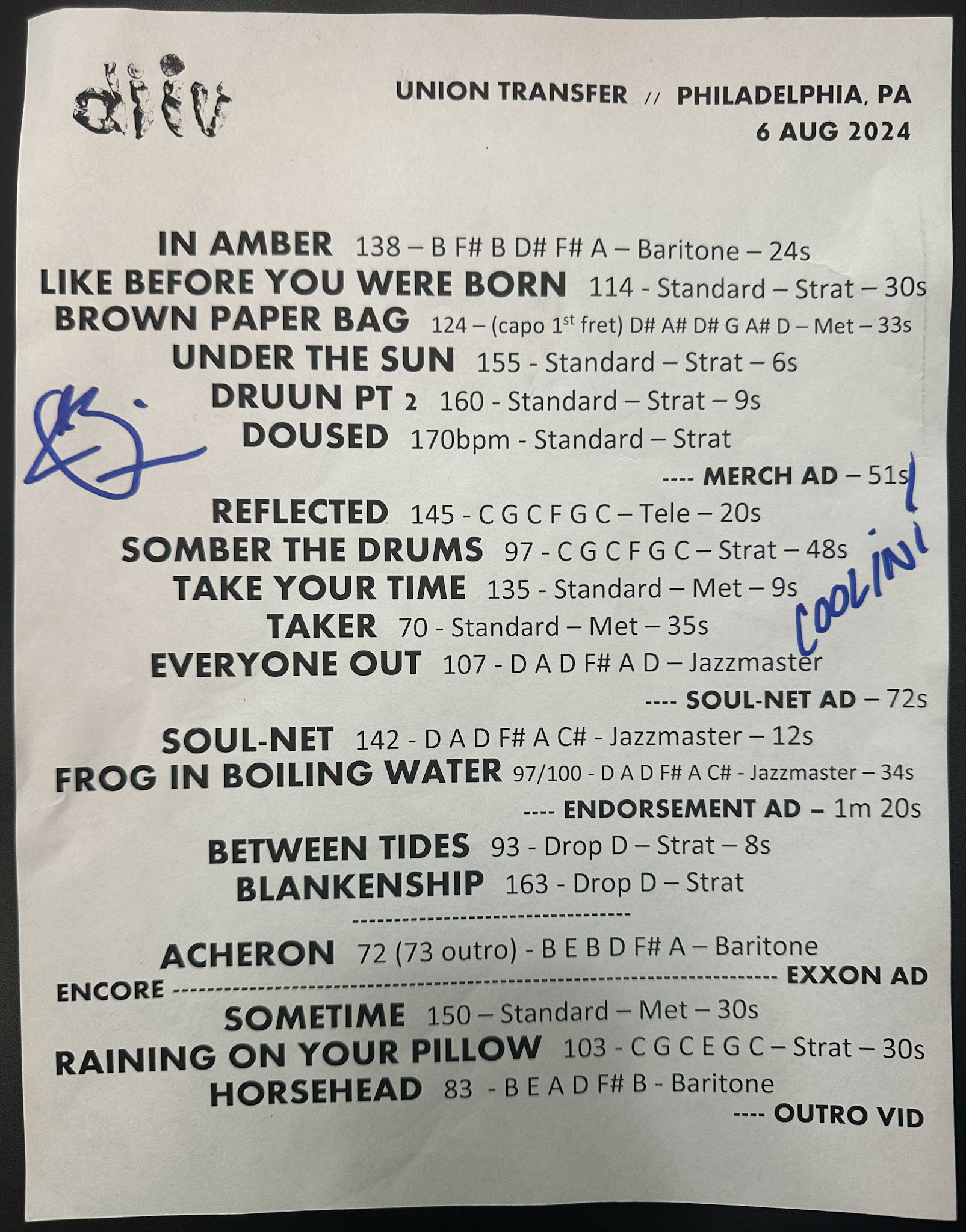 DIIV @ Union Transfer 8/6/24