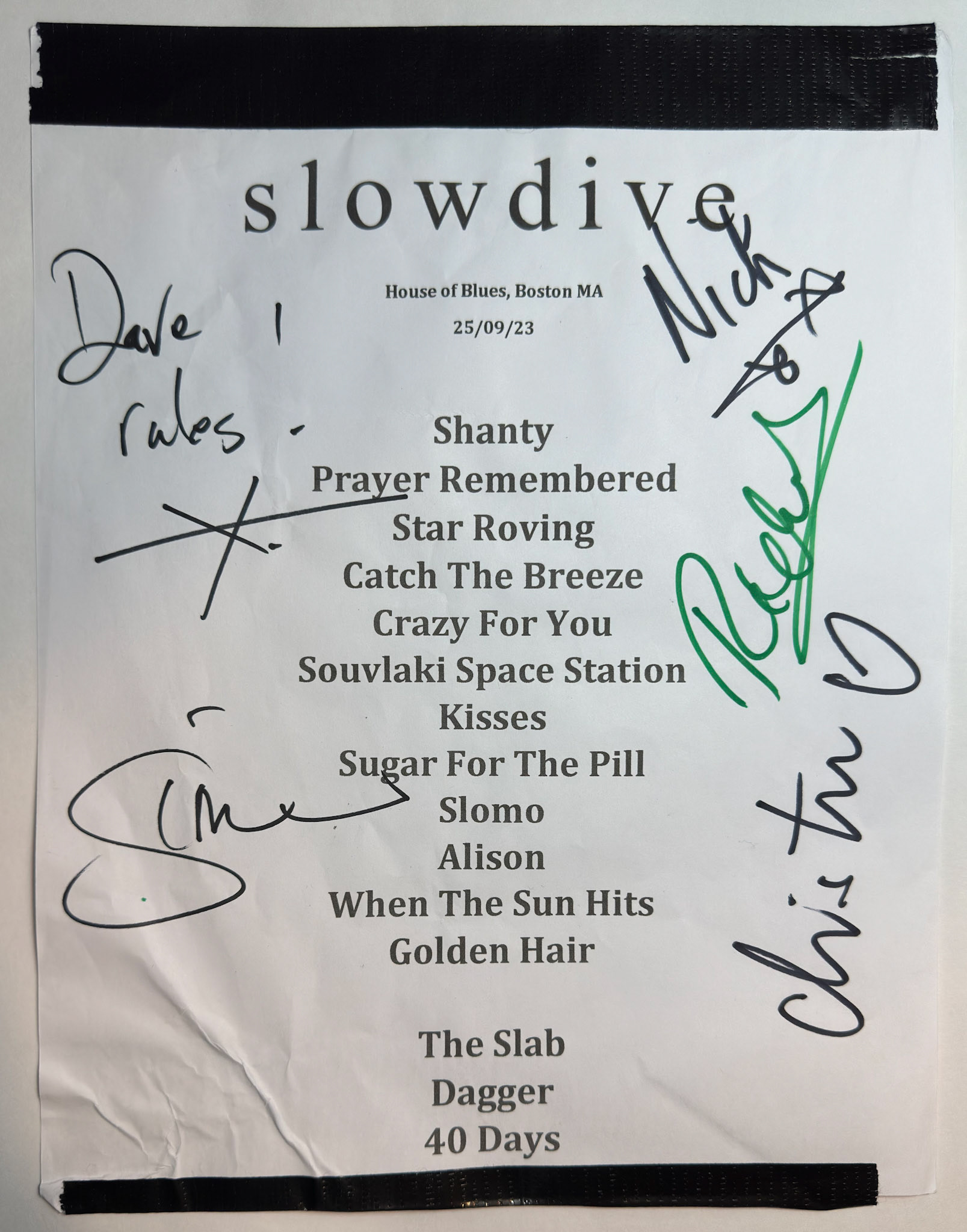 Slowdive @ House of Blues Boston 9/25/23