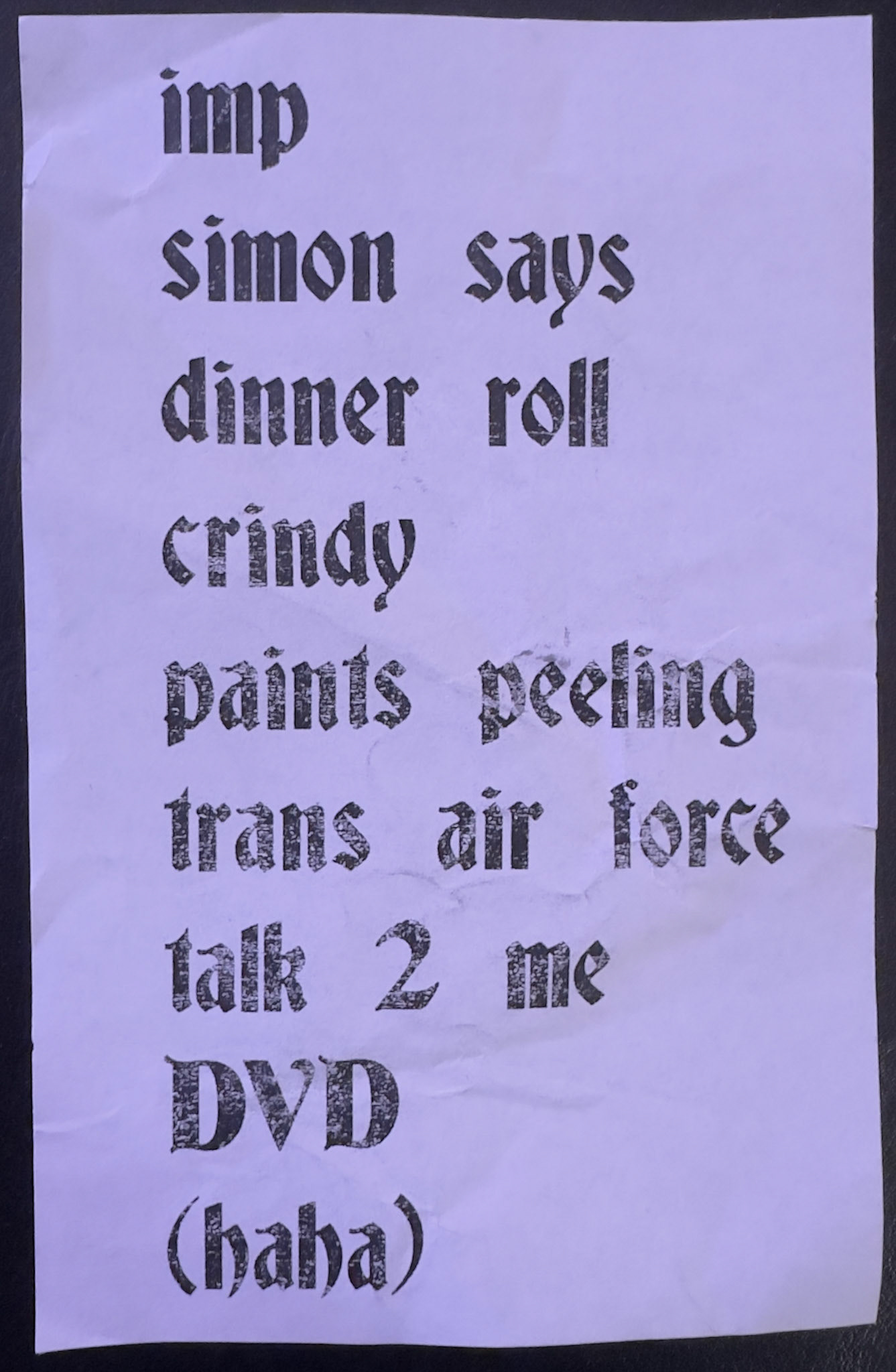 Eraser @ Underground Arts 10/2/25