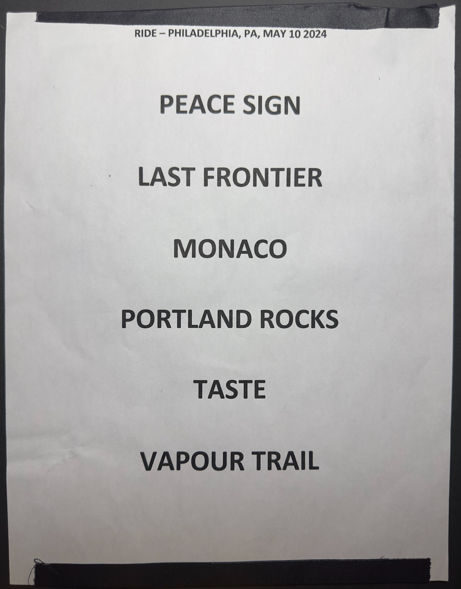 Ride @ World Cafe Live, 5/10/24