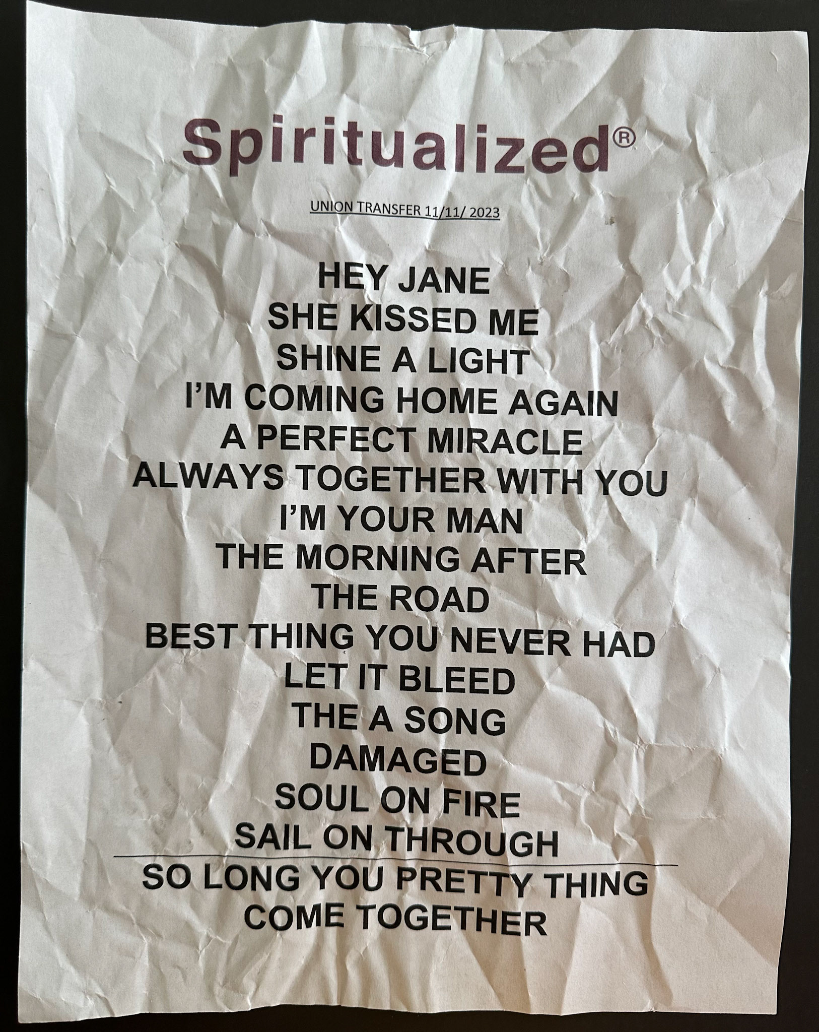 Spiritualized @ Union Transfer 11/11/23