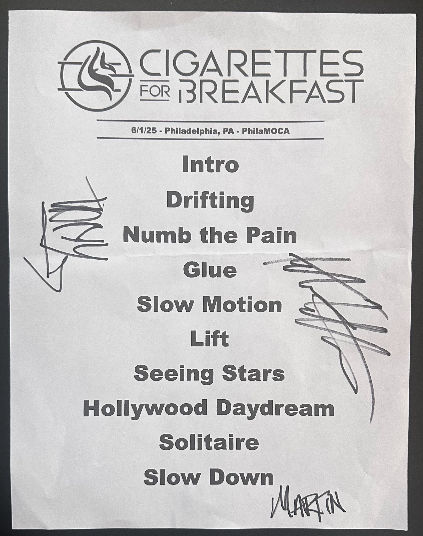 Cigarettes for Breakfast @ PhilaMOCA 6/1/25