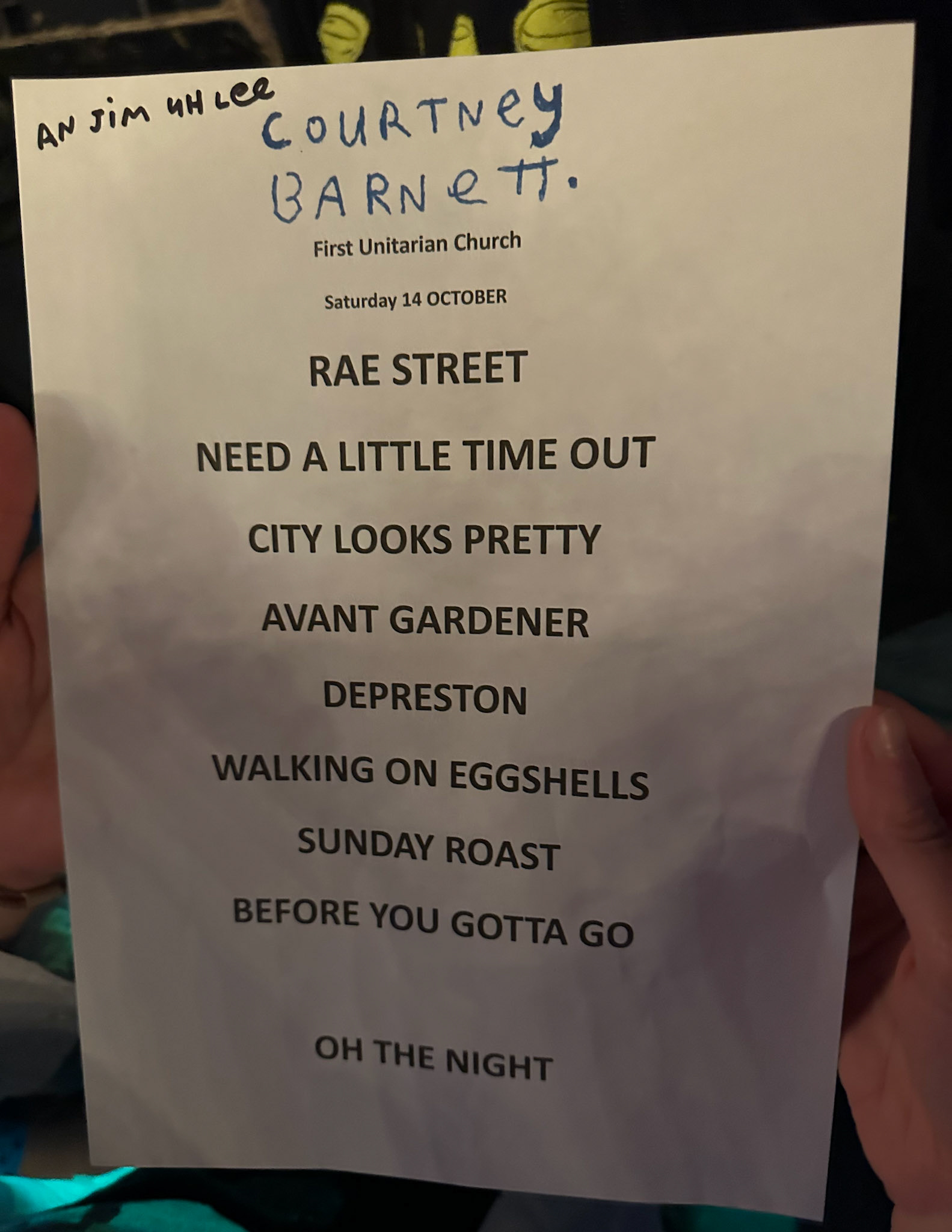 Courtney Barnett @ the First Unitarian Church 10/14/23