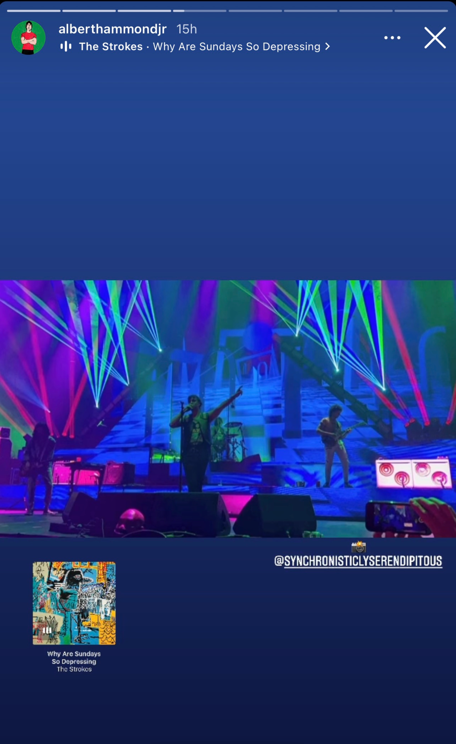 reposted on Albert Hammond, Jr. of the Strokes' story