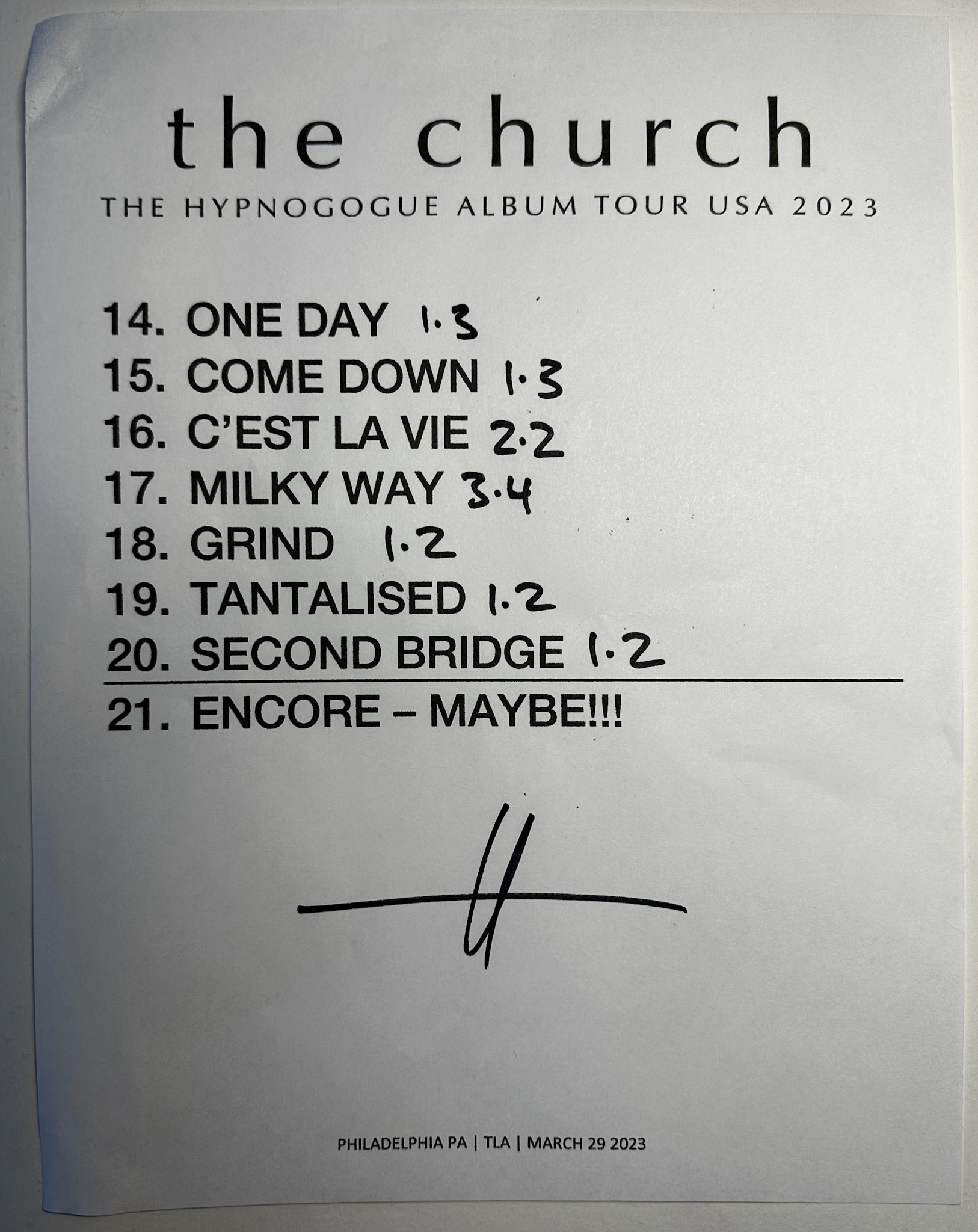 the Church @ the TLA 3/29/23