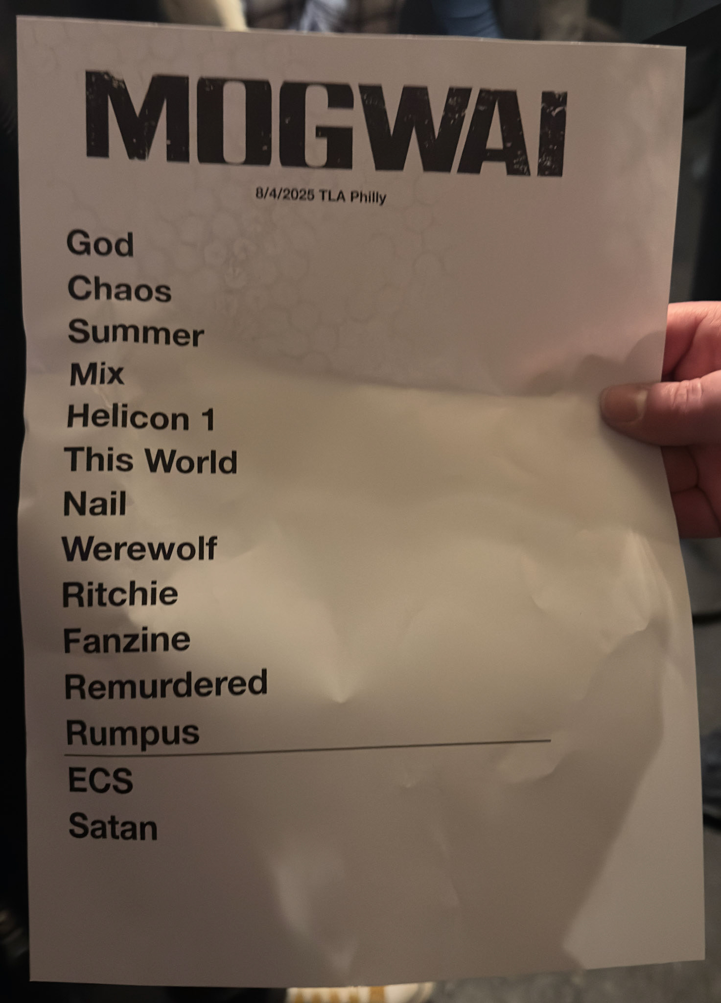 Mogwai @ the TLA 4/8/25