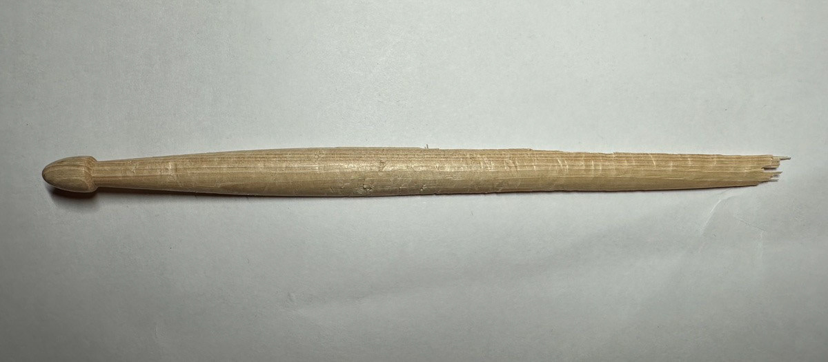 Noah's broken stick piece (FACS, 5/17/23)