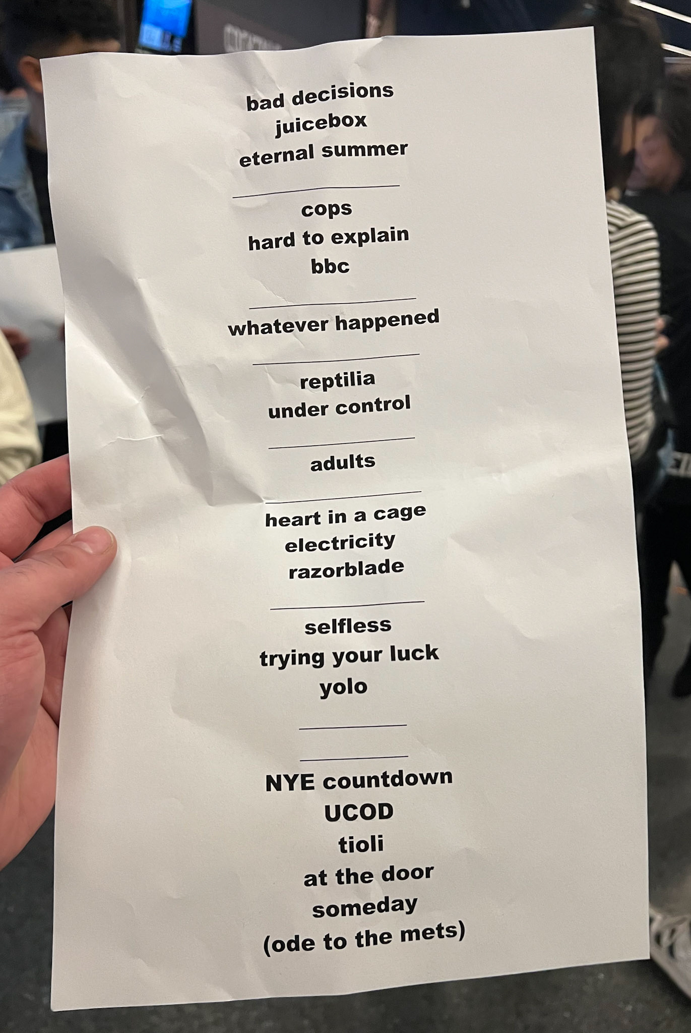 The Strokes @ Barclays Center NYC 4/6/22